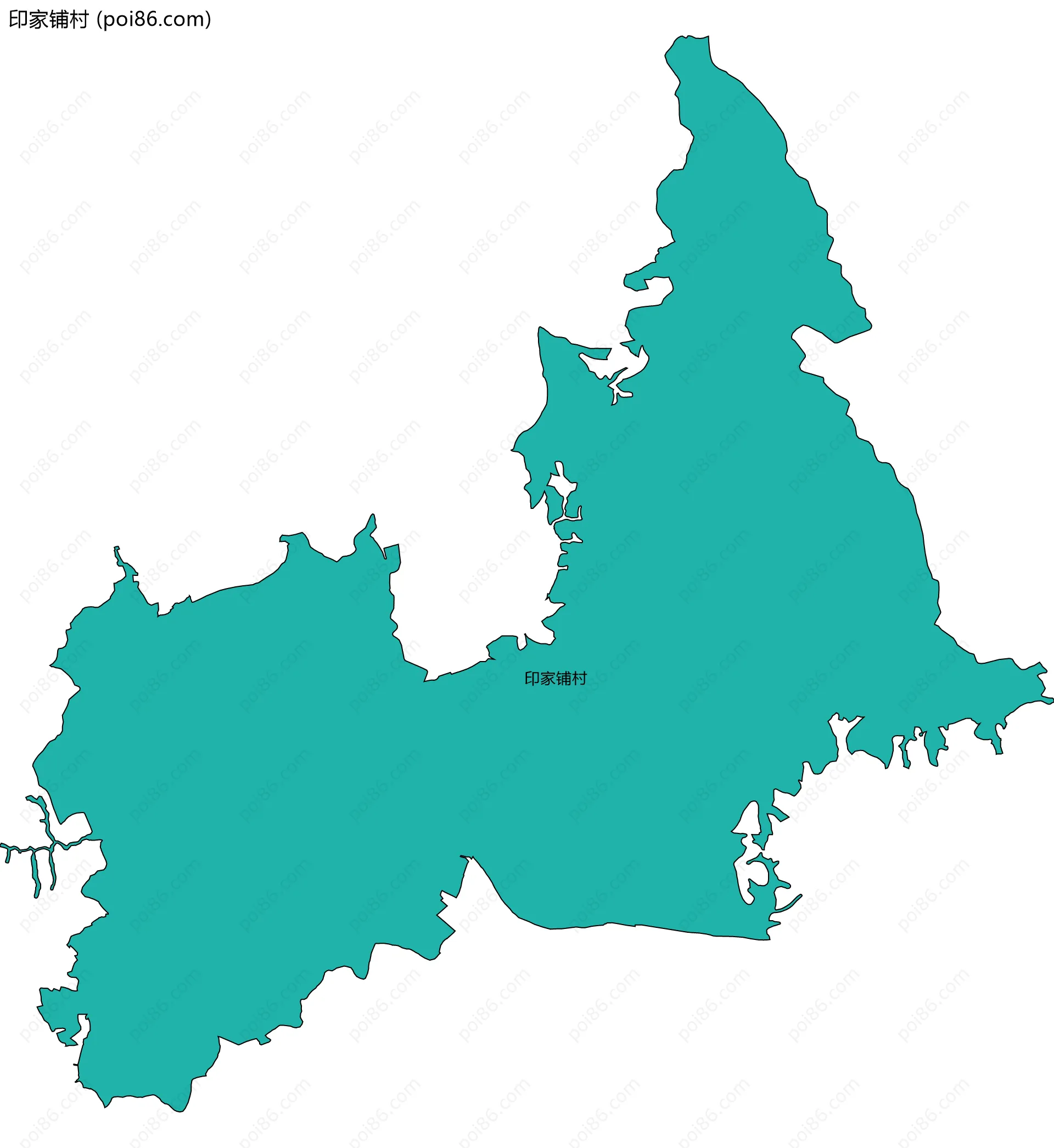 印家铺村边界地图