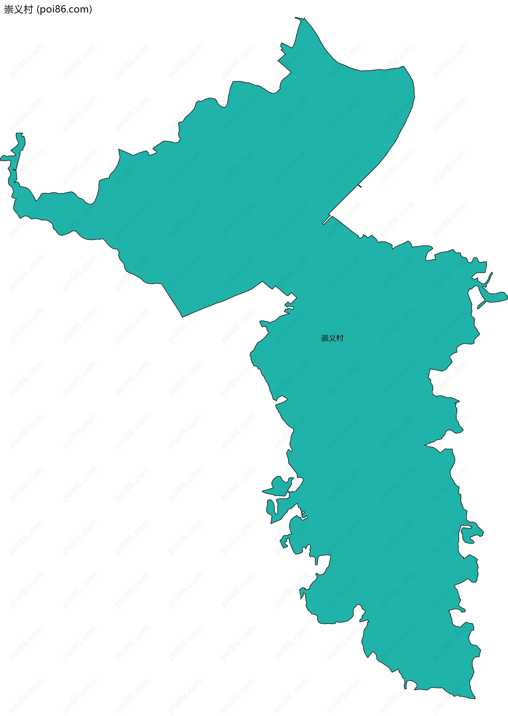 崇义村边界地图