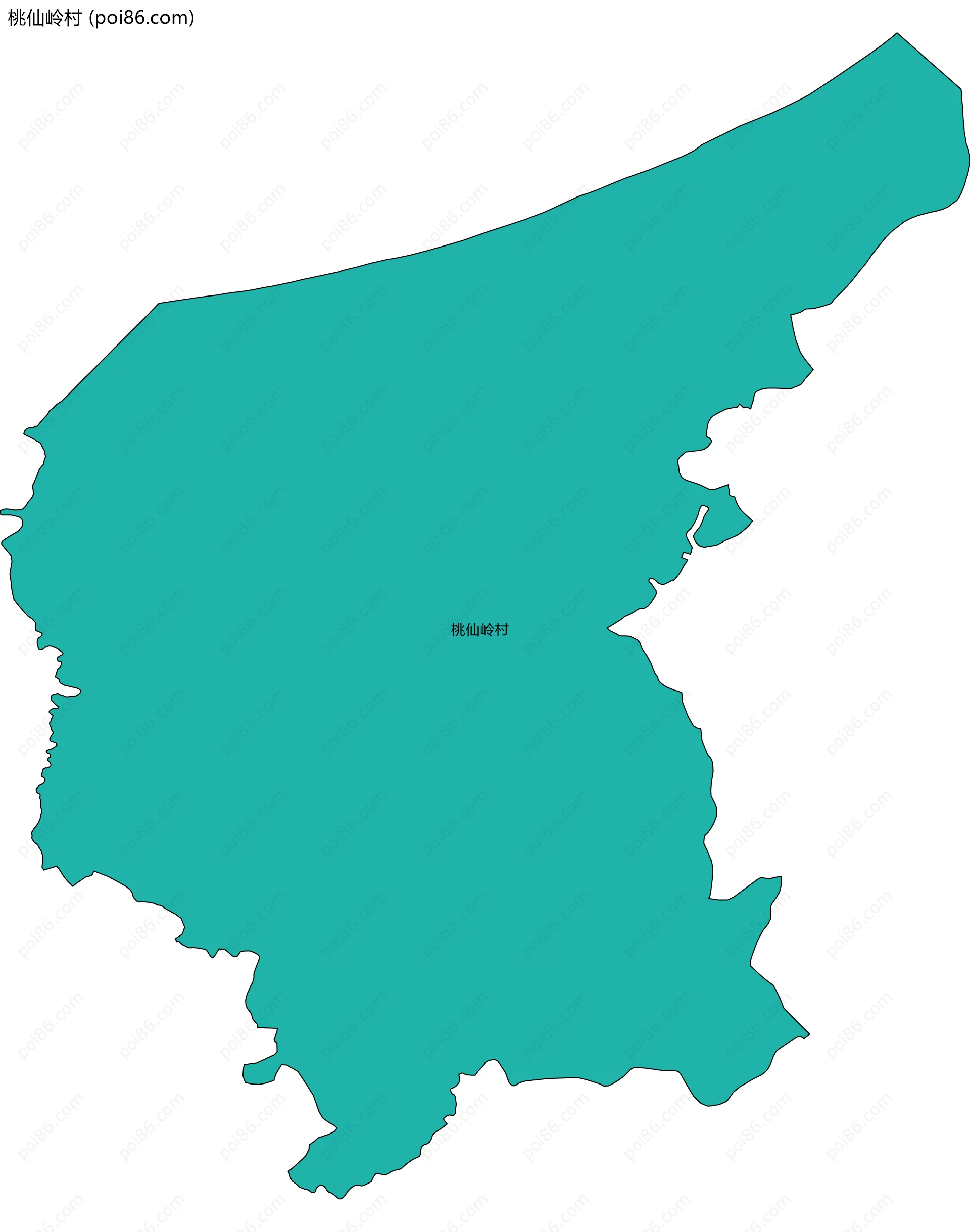 桃仙岭村边界地图