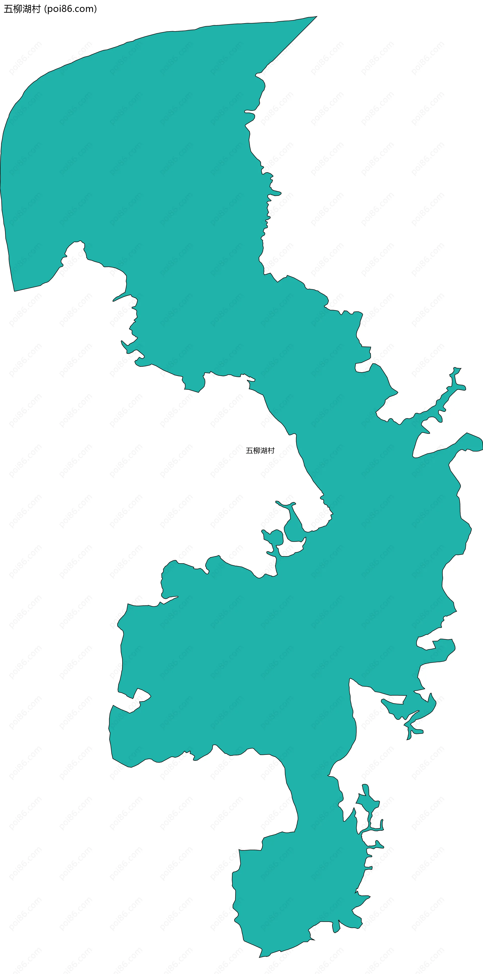 五柳湖村边界地图