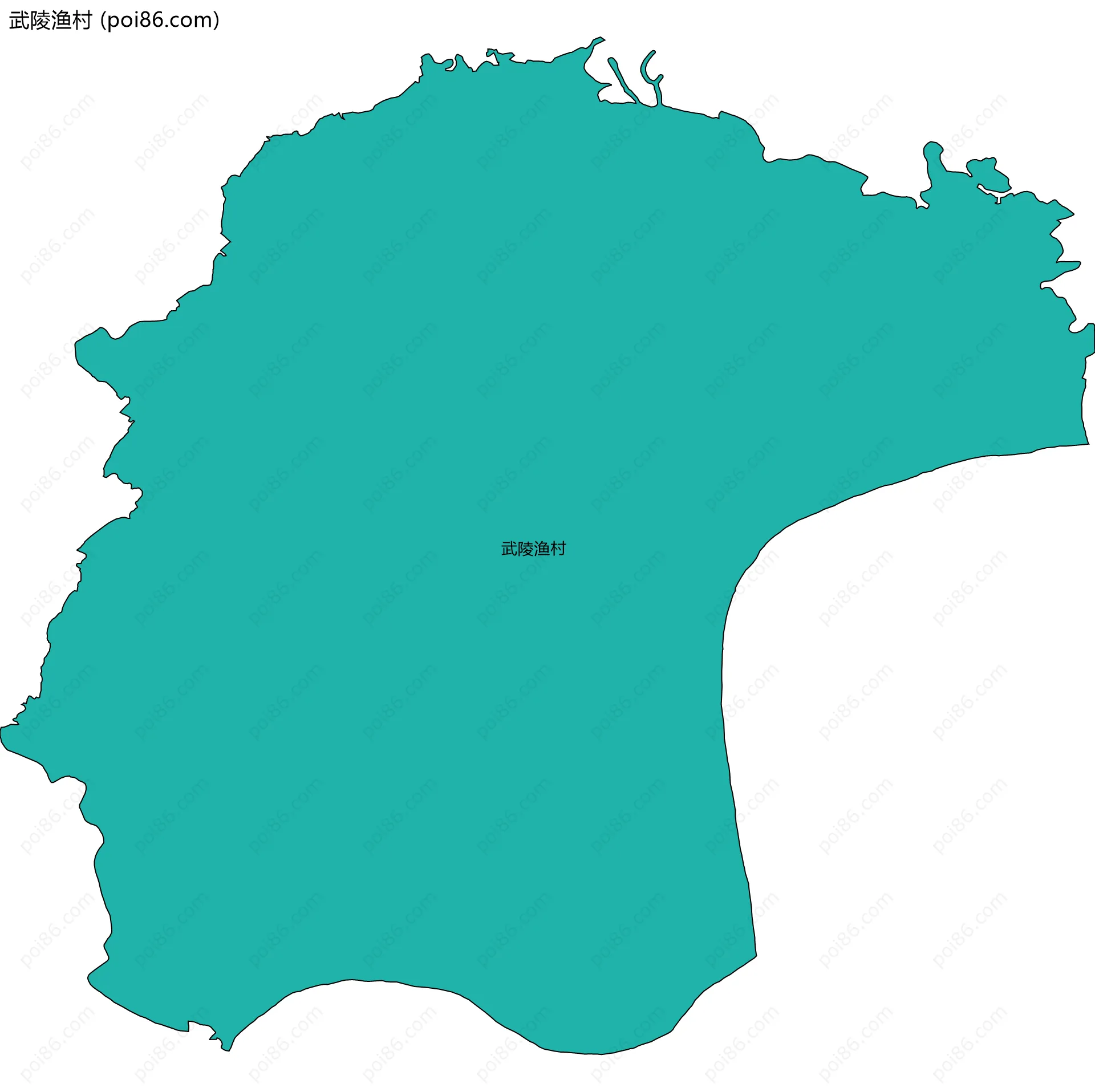 武陵渔村边界地图