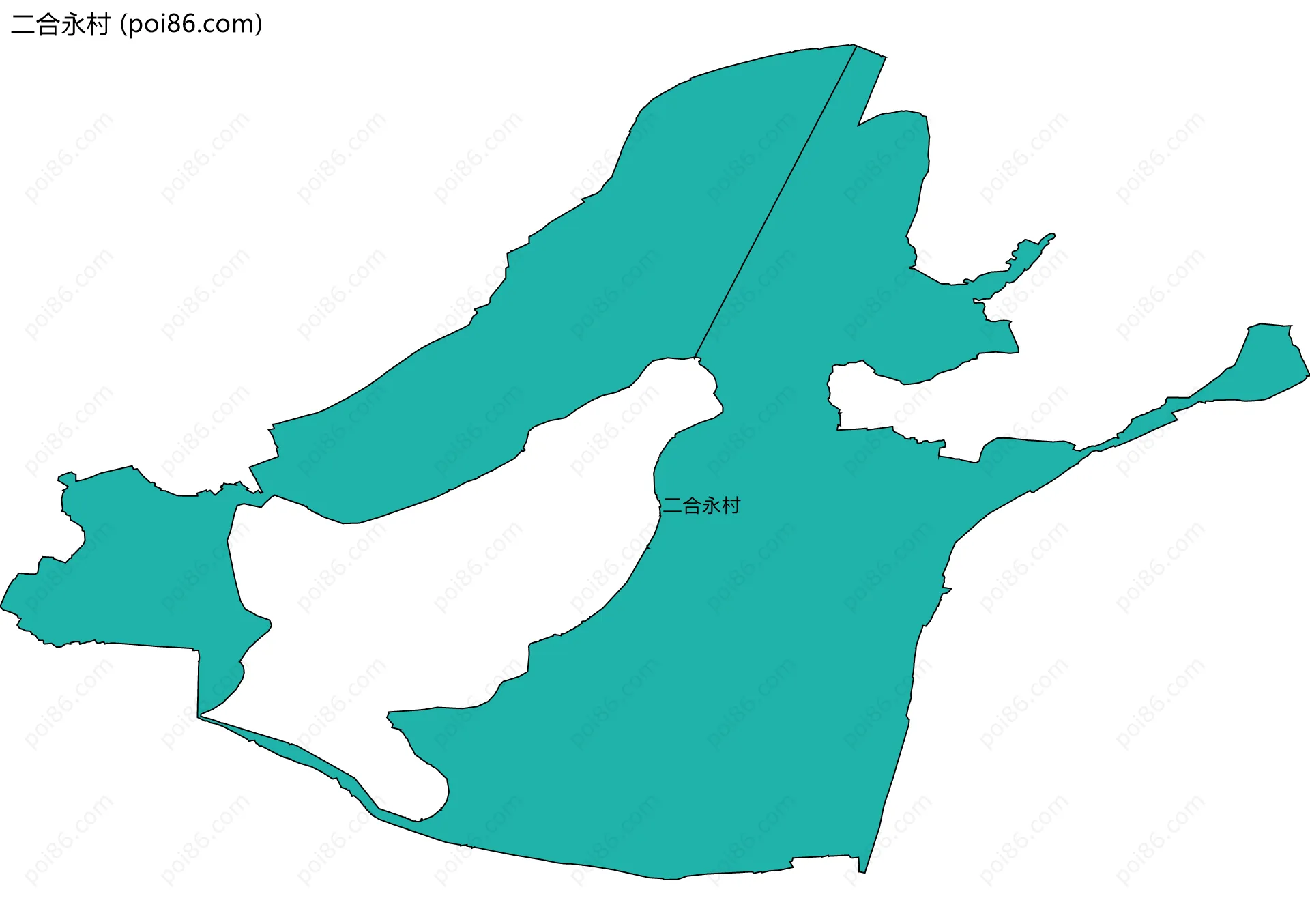 二合永村边界地图