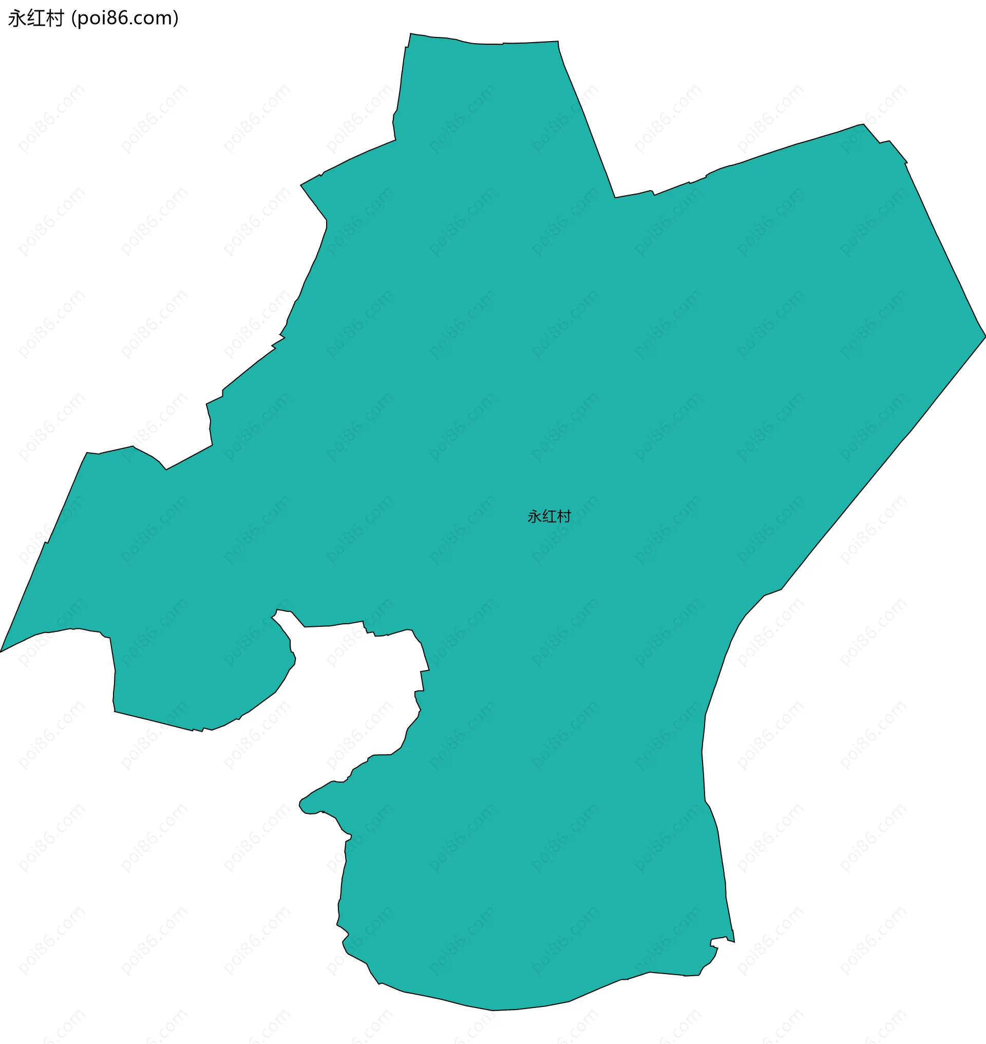 永红村边界地图