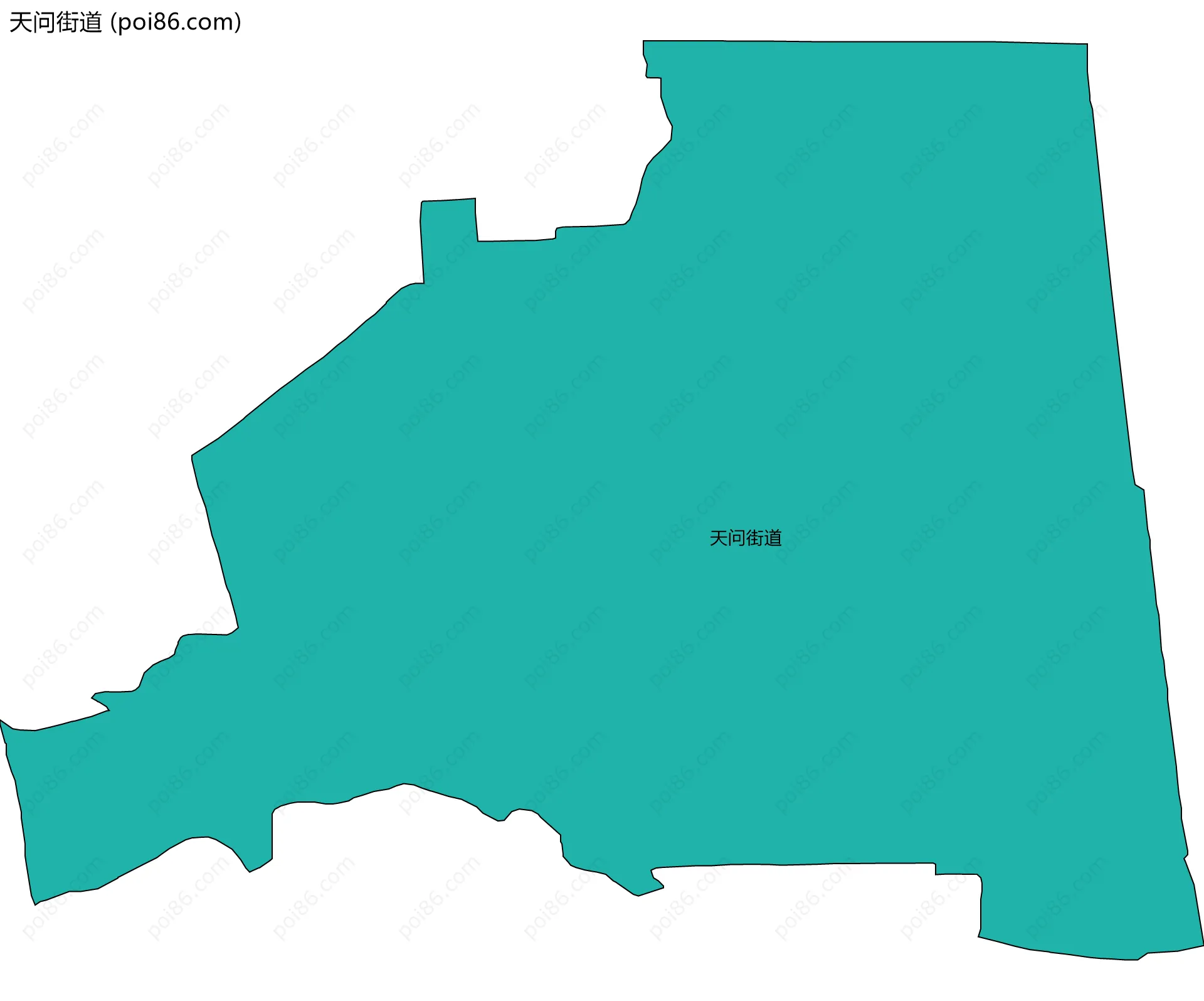 天问街道边界地图