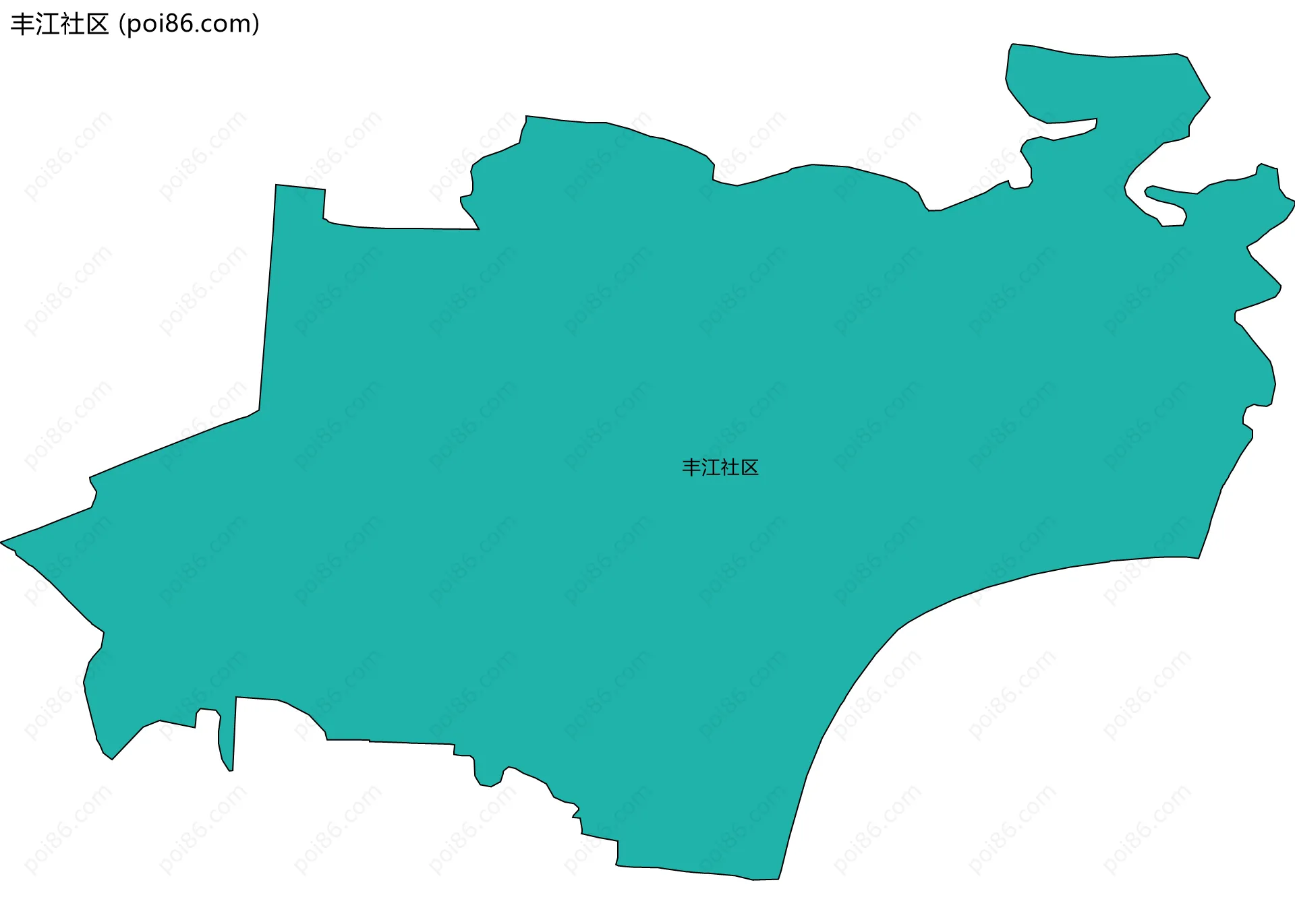 丰江社区边界地图