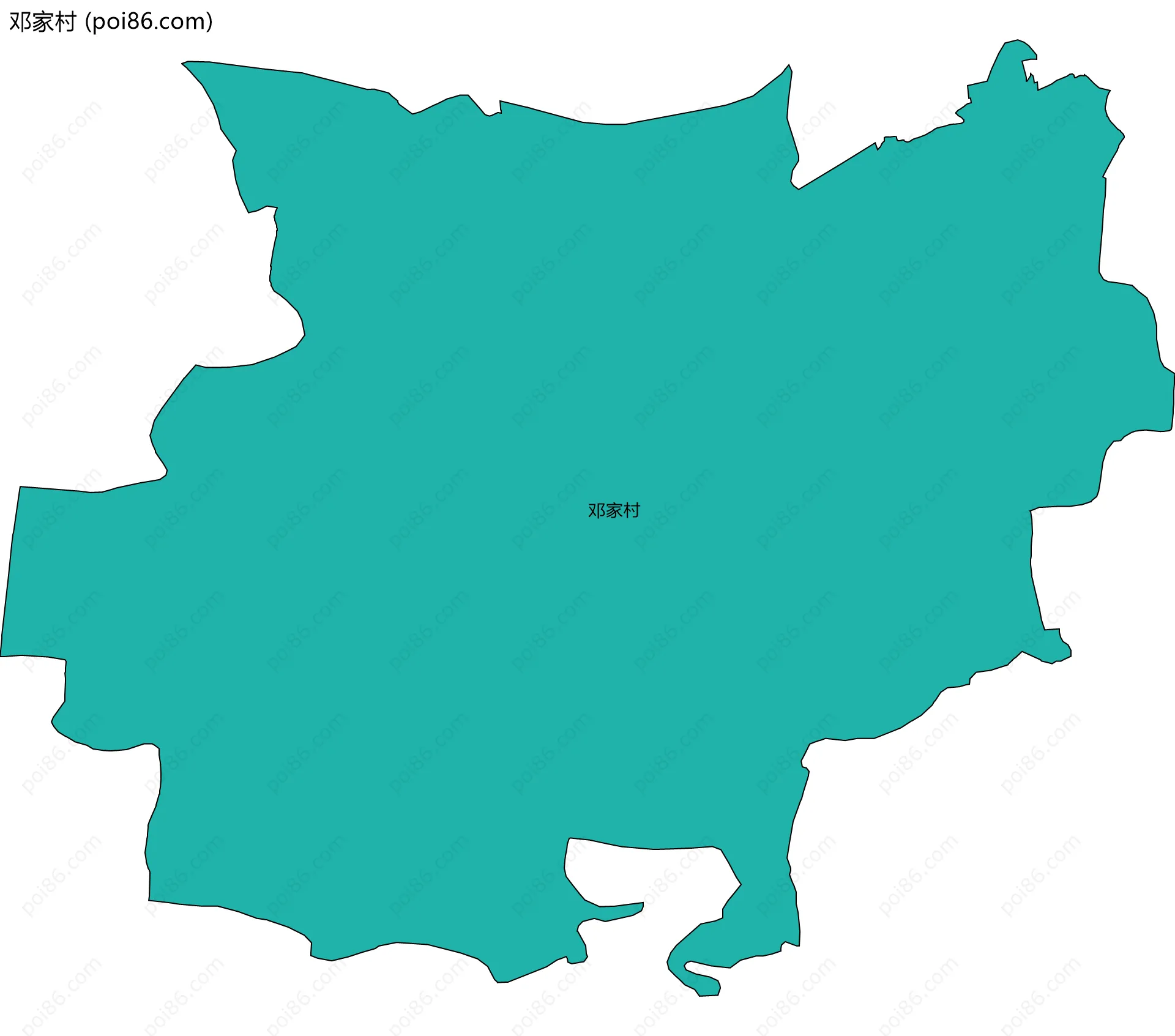 邓家村边界地图