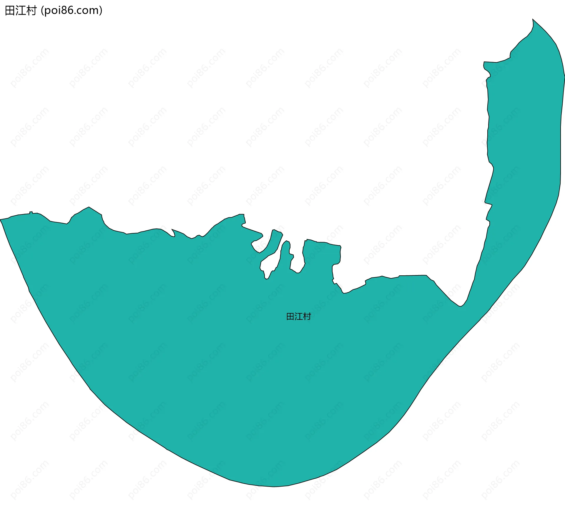 田江村边界地图