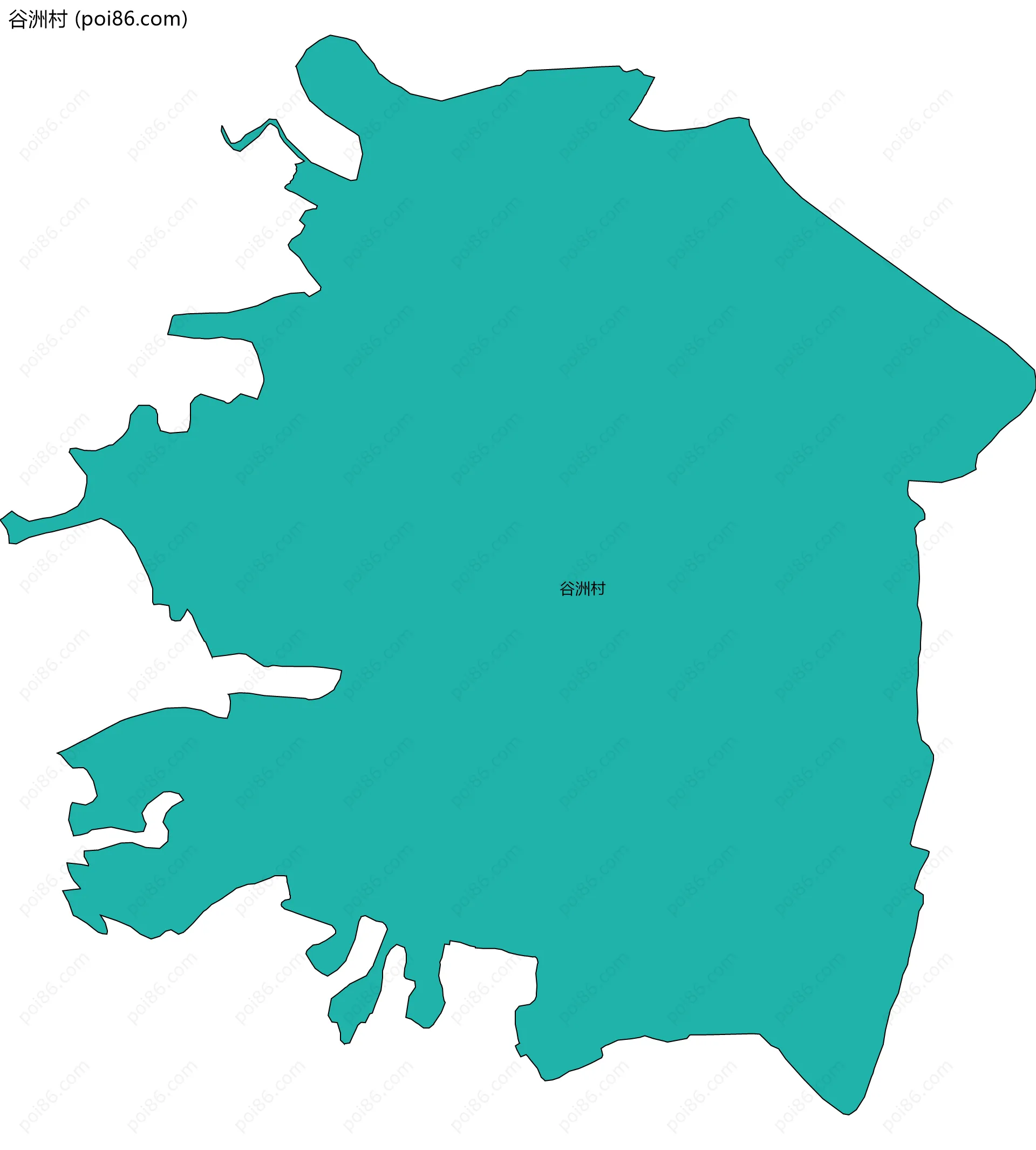 谷洲村边界地图