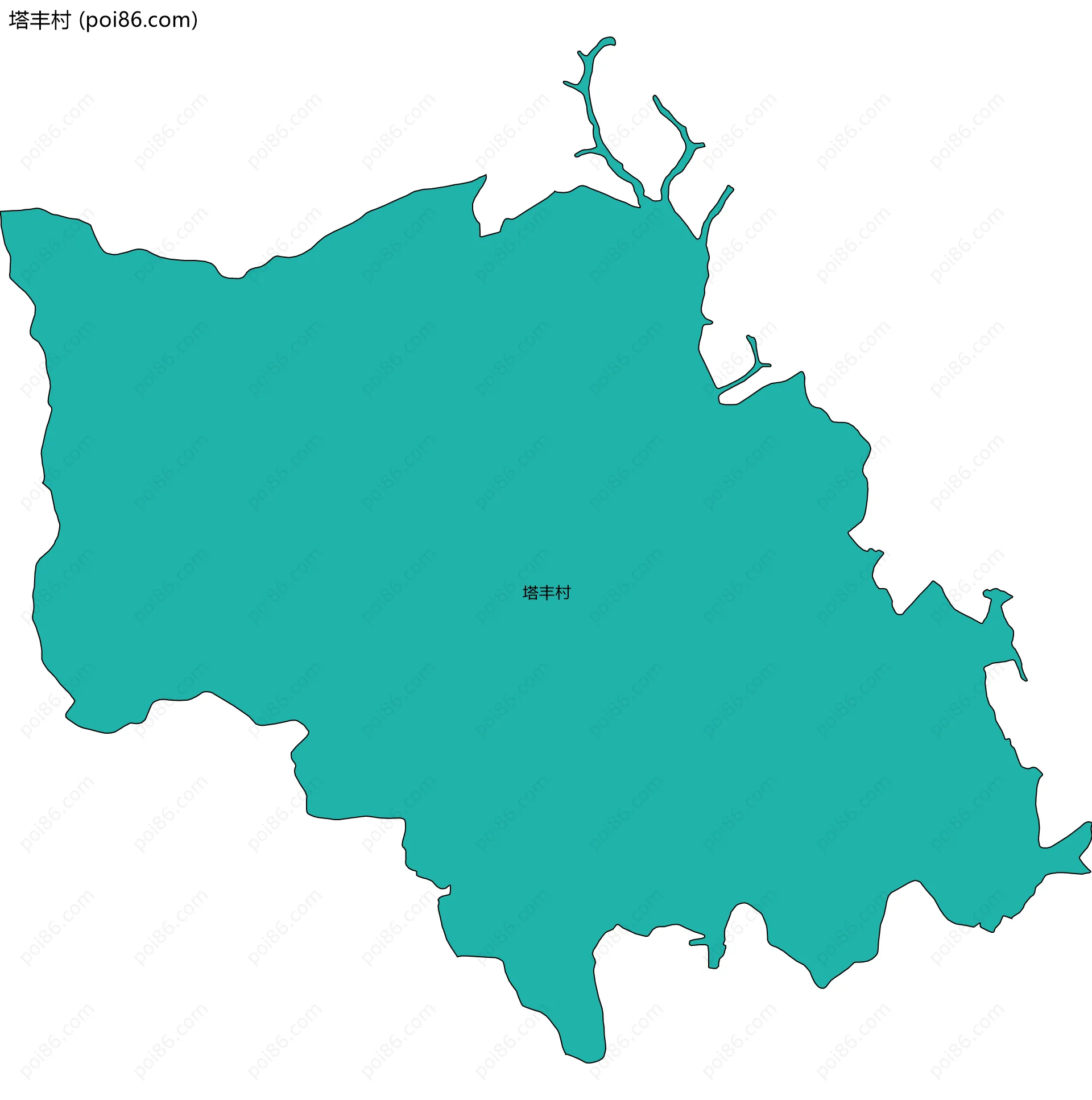 塔丰村边界地图