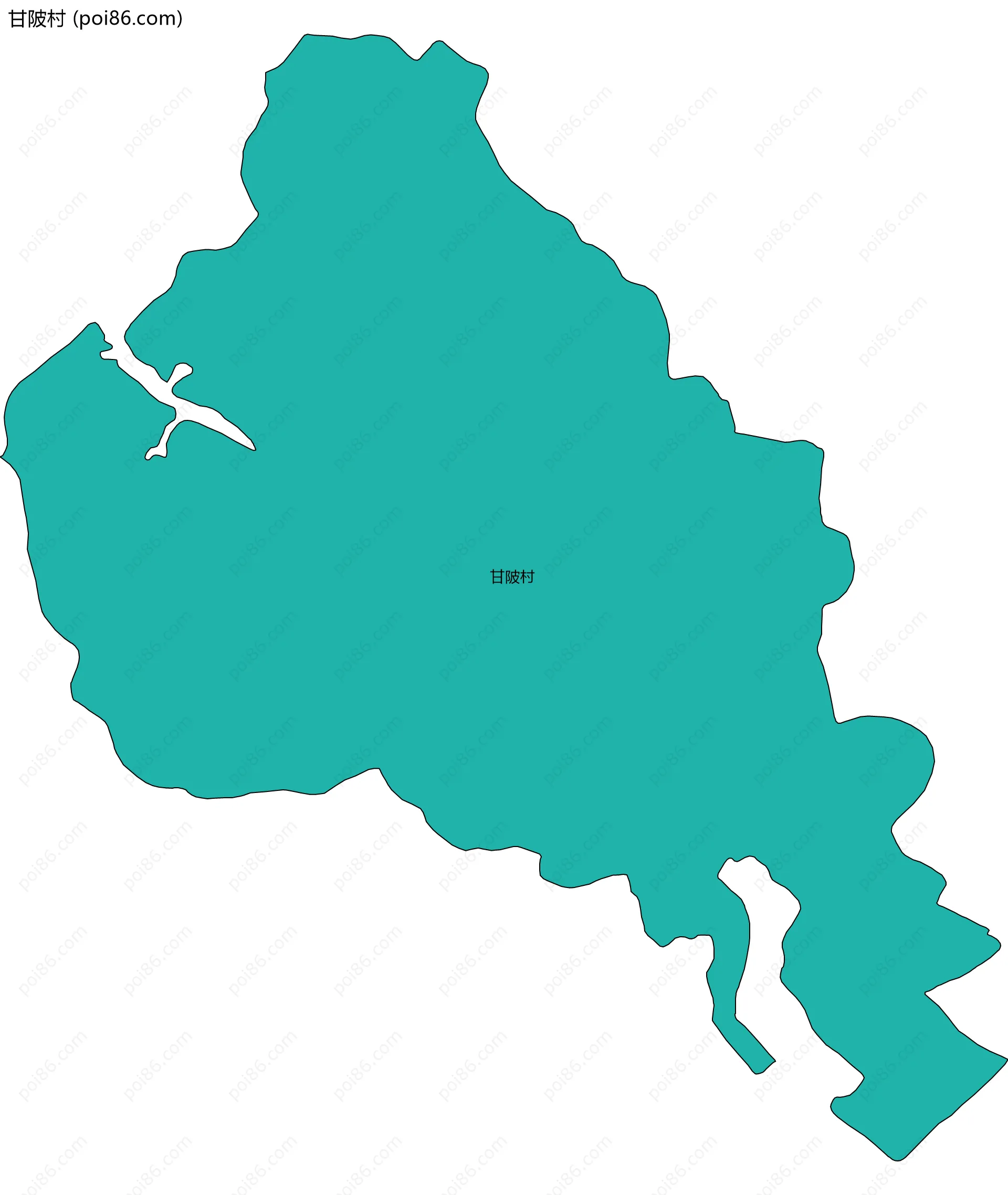 甘陂村边界地图