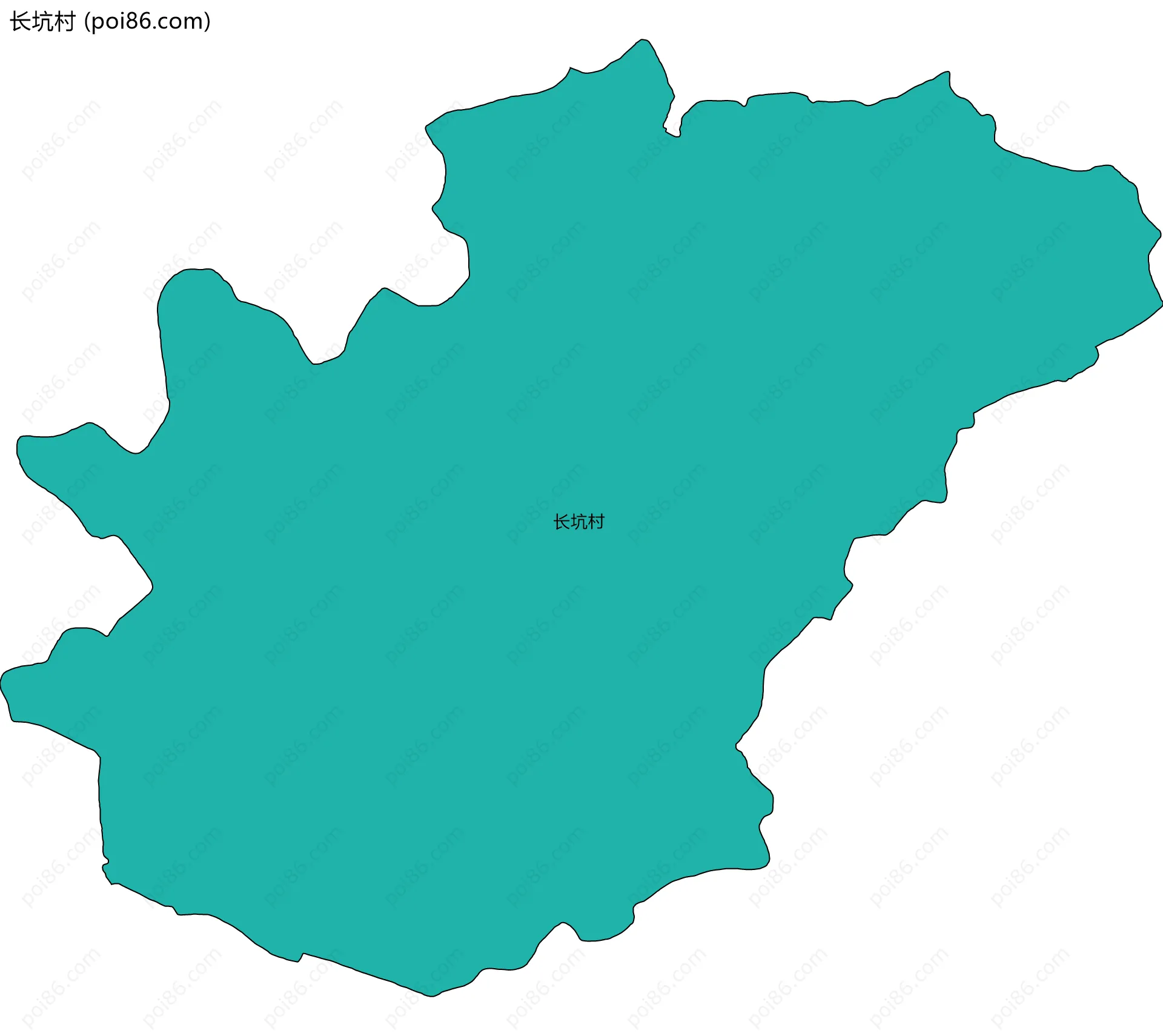 长坑村边界地图