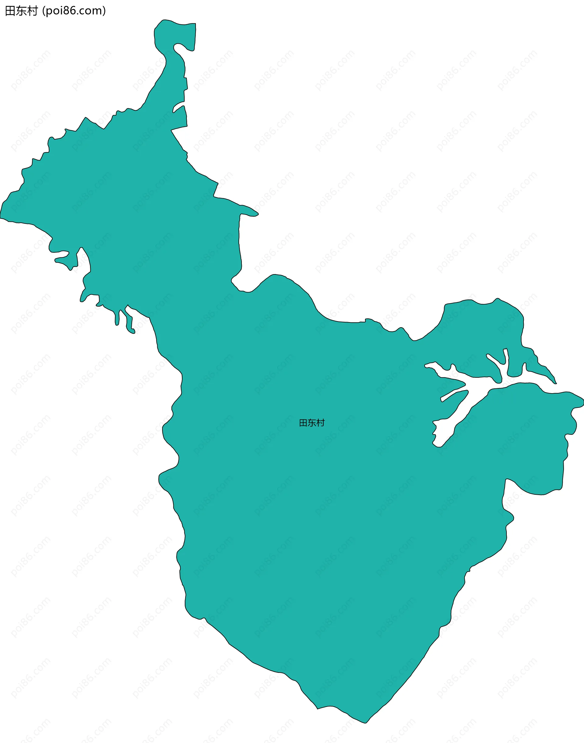田东村边界地图