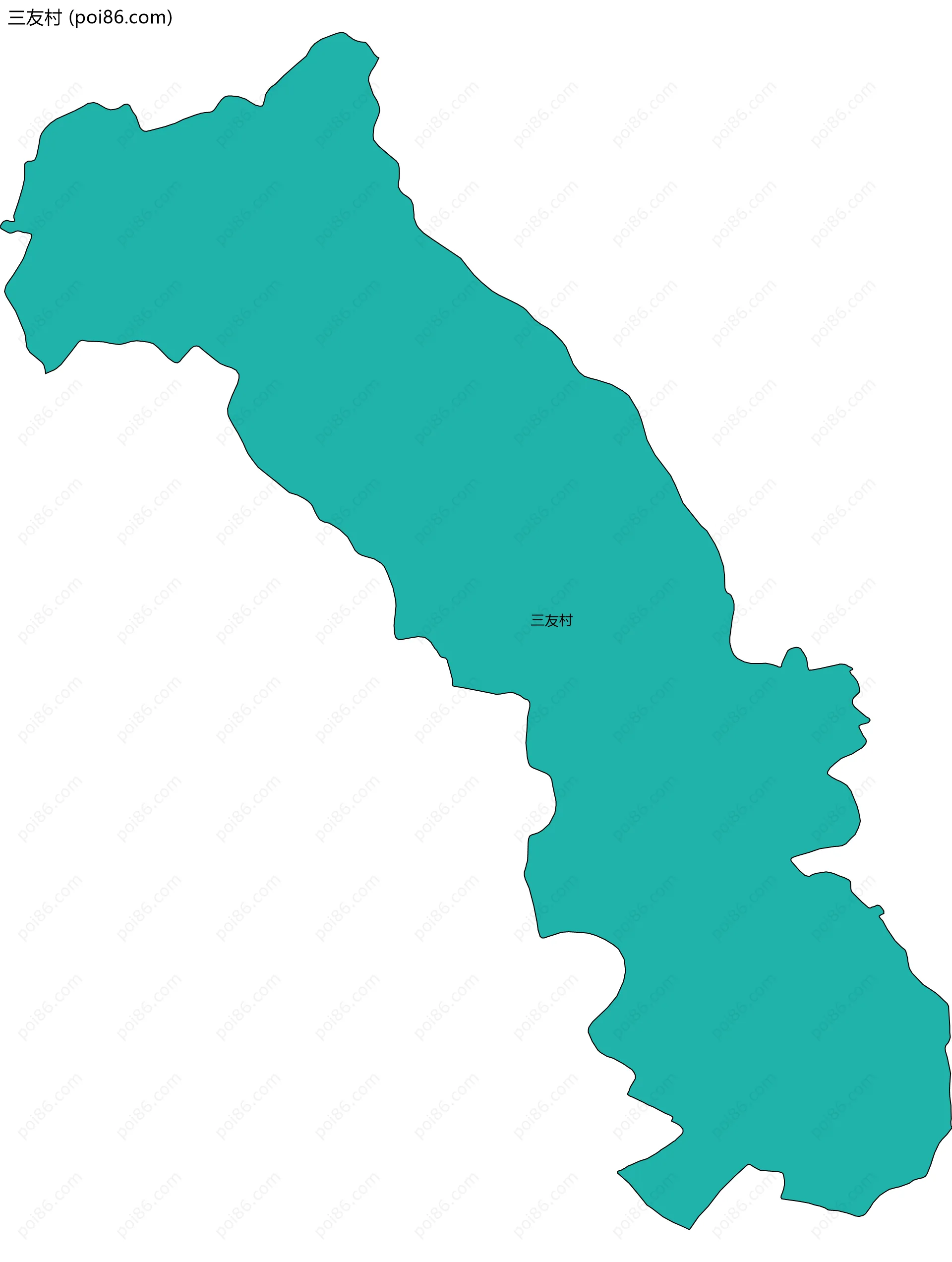 三友村边界地图