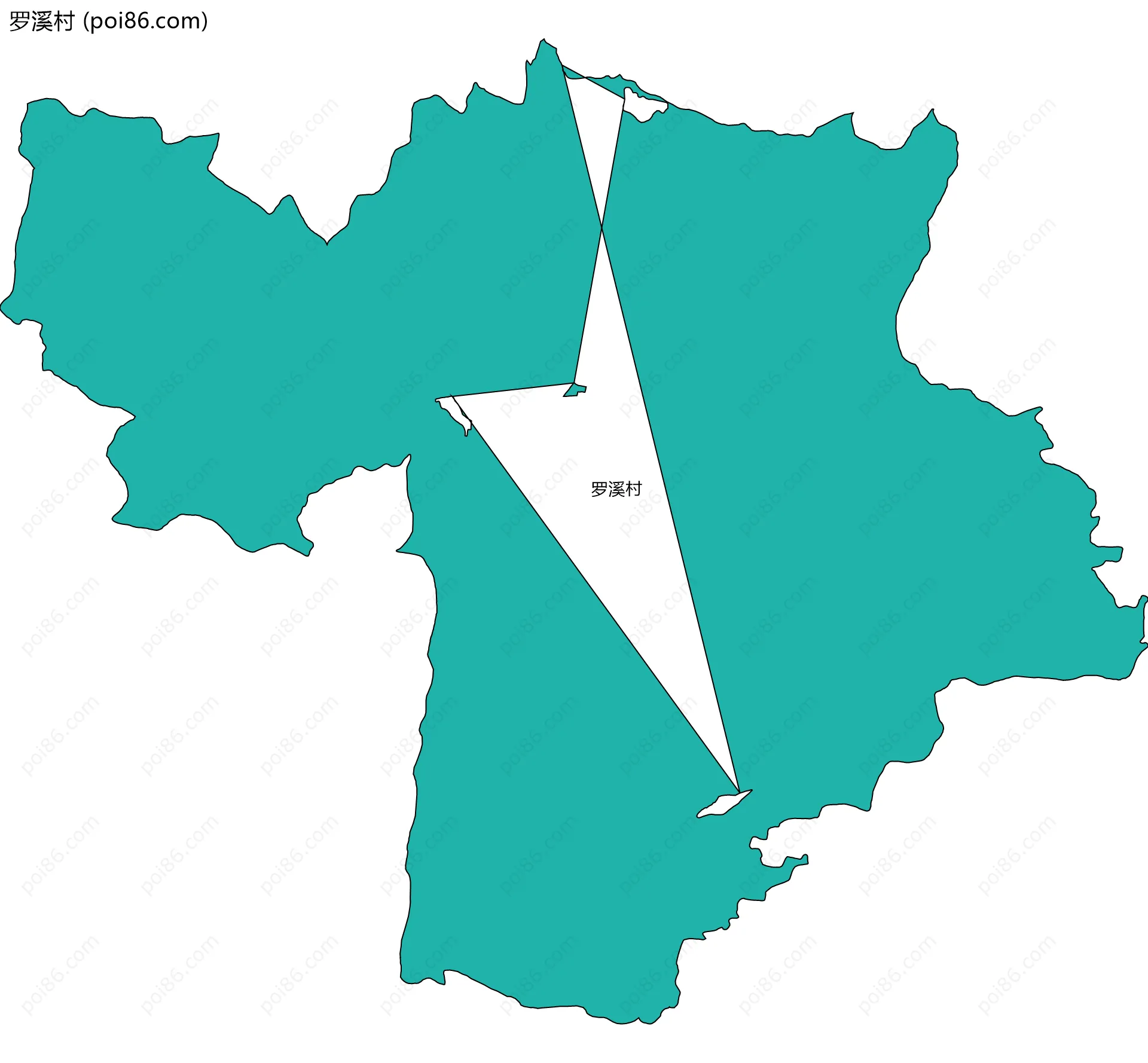 罗溪村边界地图