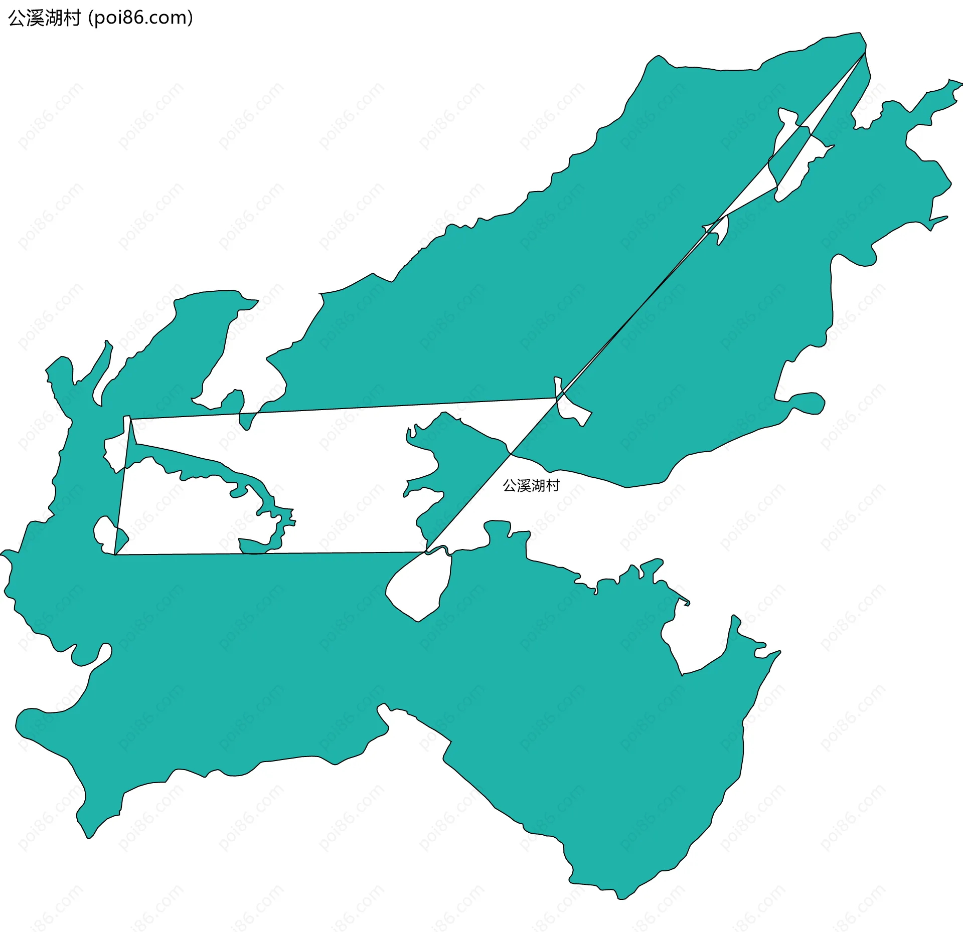 公溪湖村边界地图