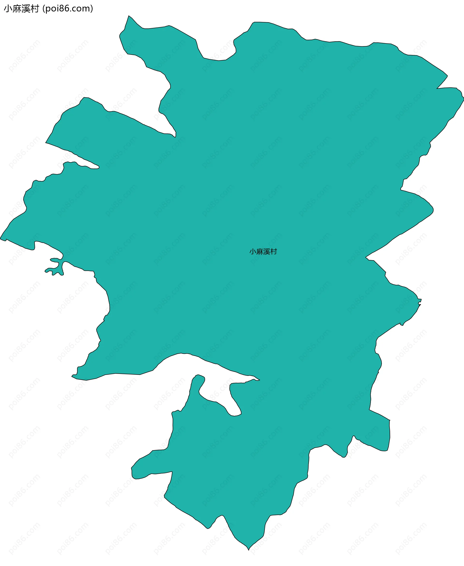 小麻溪村边界地图