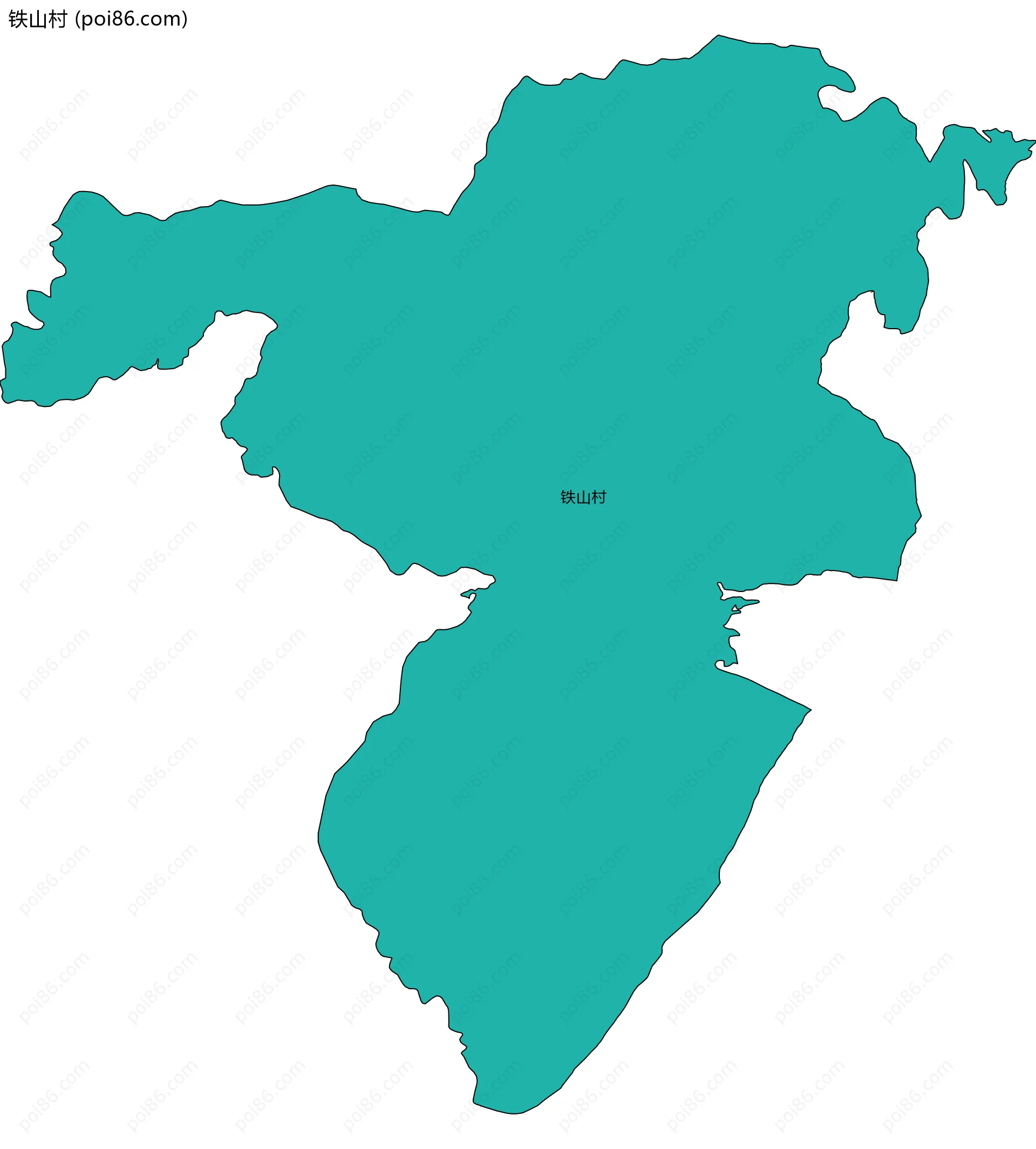铁山村边界地图