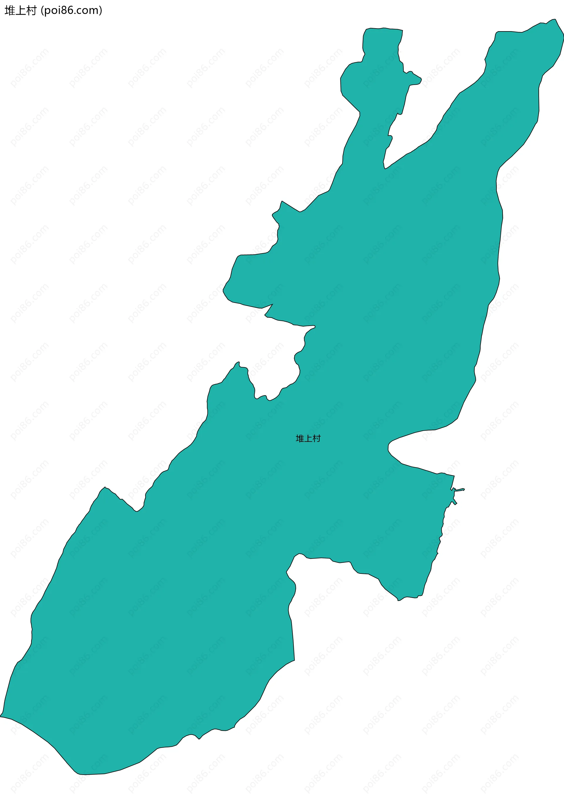 堆上村边界地图