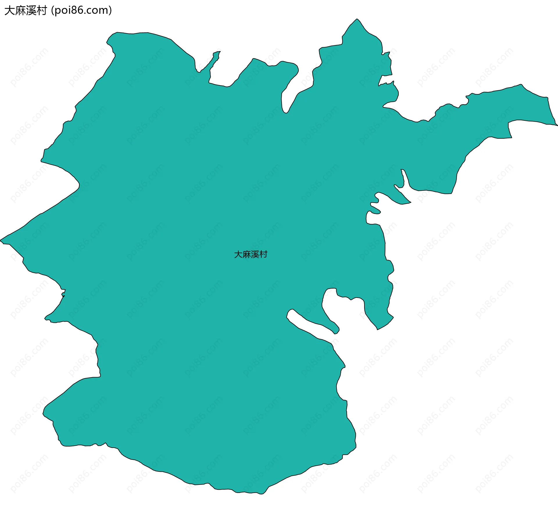 大麻溪村边界地图