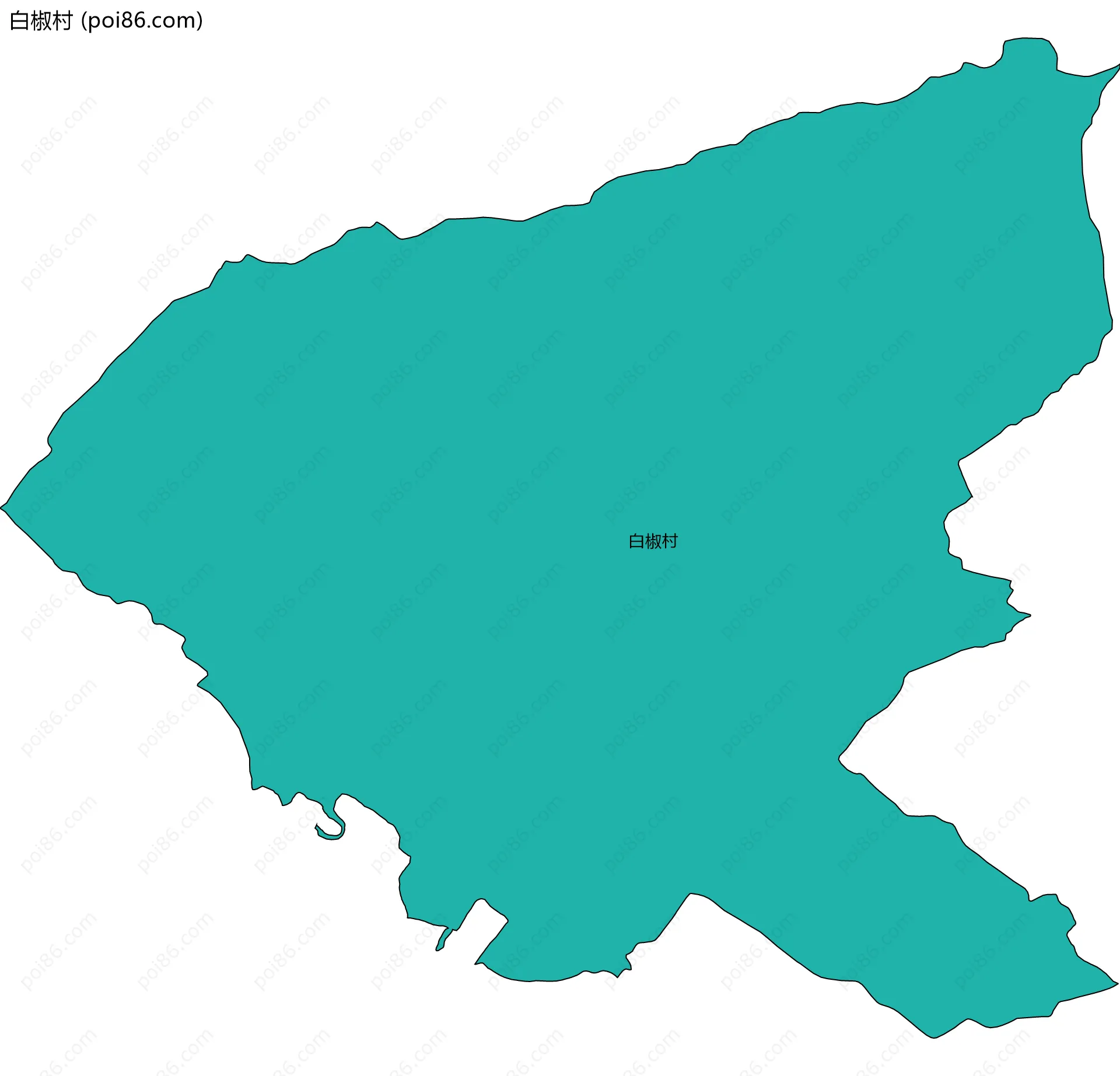 白椒村边界地图