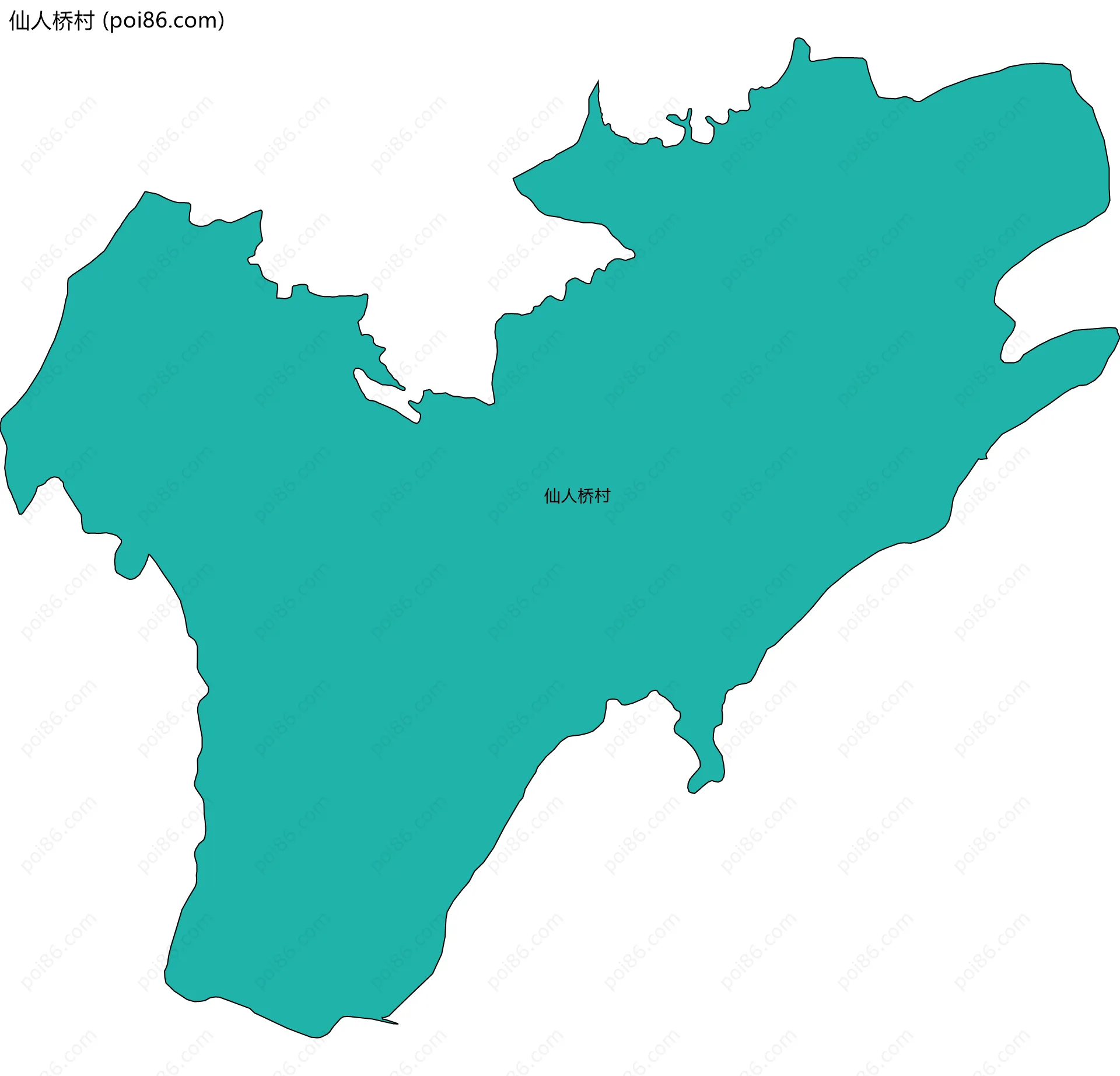 仙人桥村边界地图
