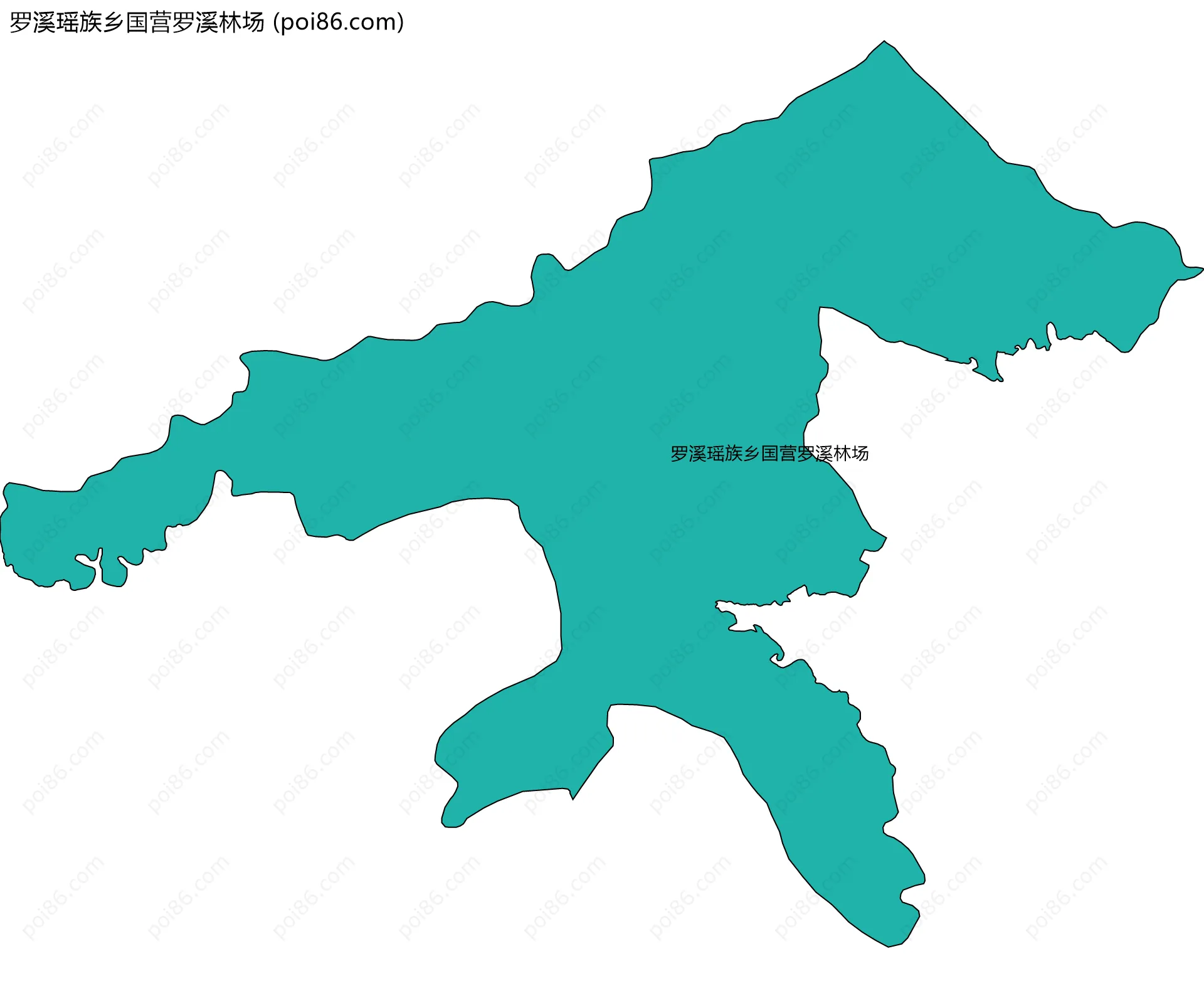 罗溪瑶族乡国营罗溪林场边界地图