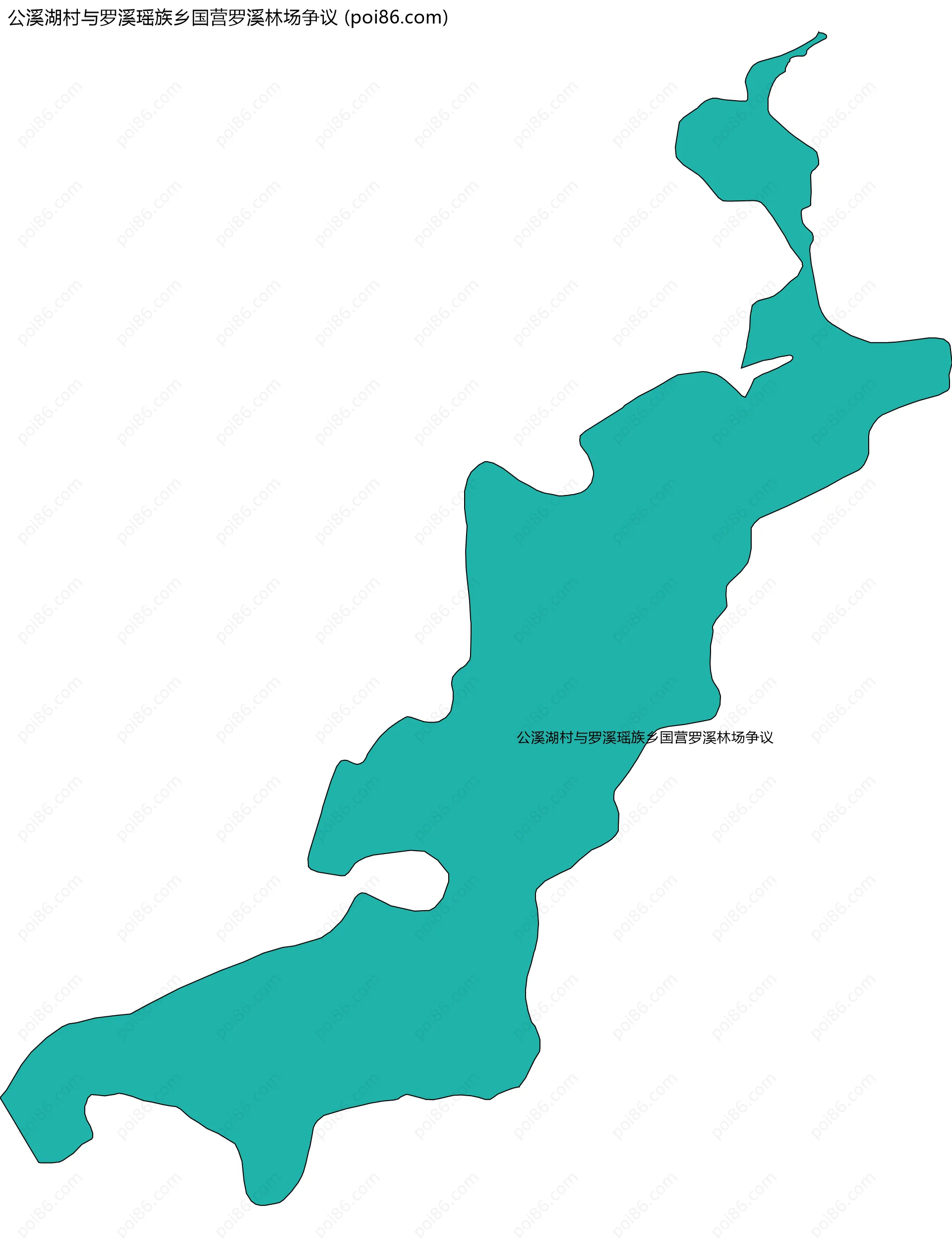 公溪湖村与罗溪瑶族乡国营罗溪林场争议边界地图