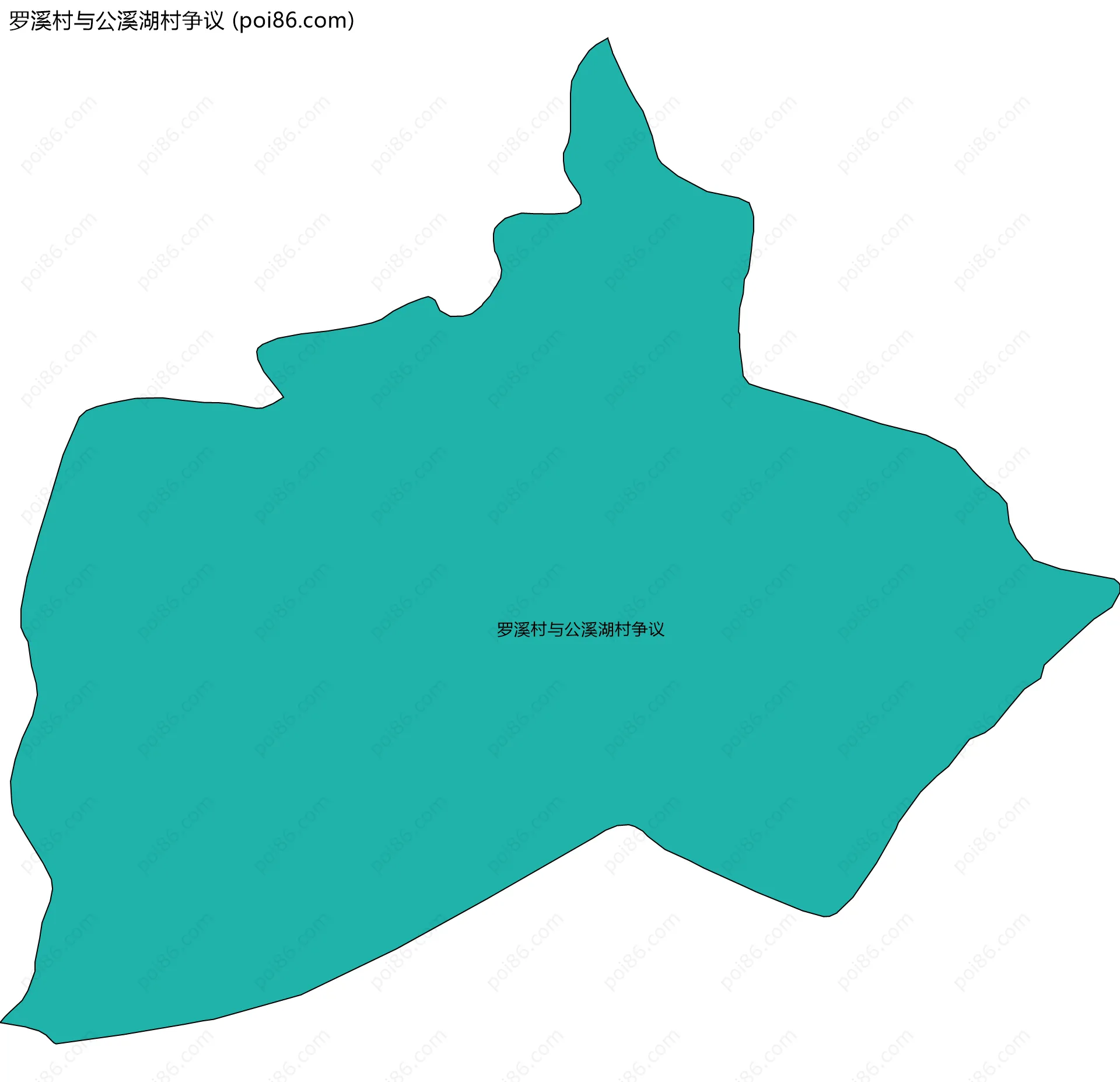 罗溪村与公溪湖村争议边界地图