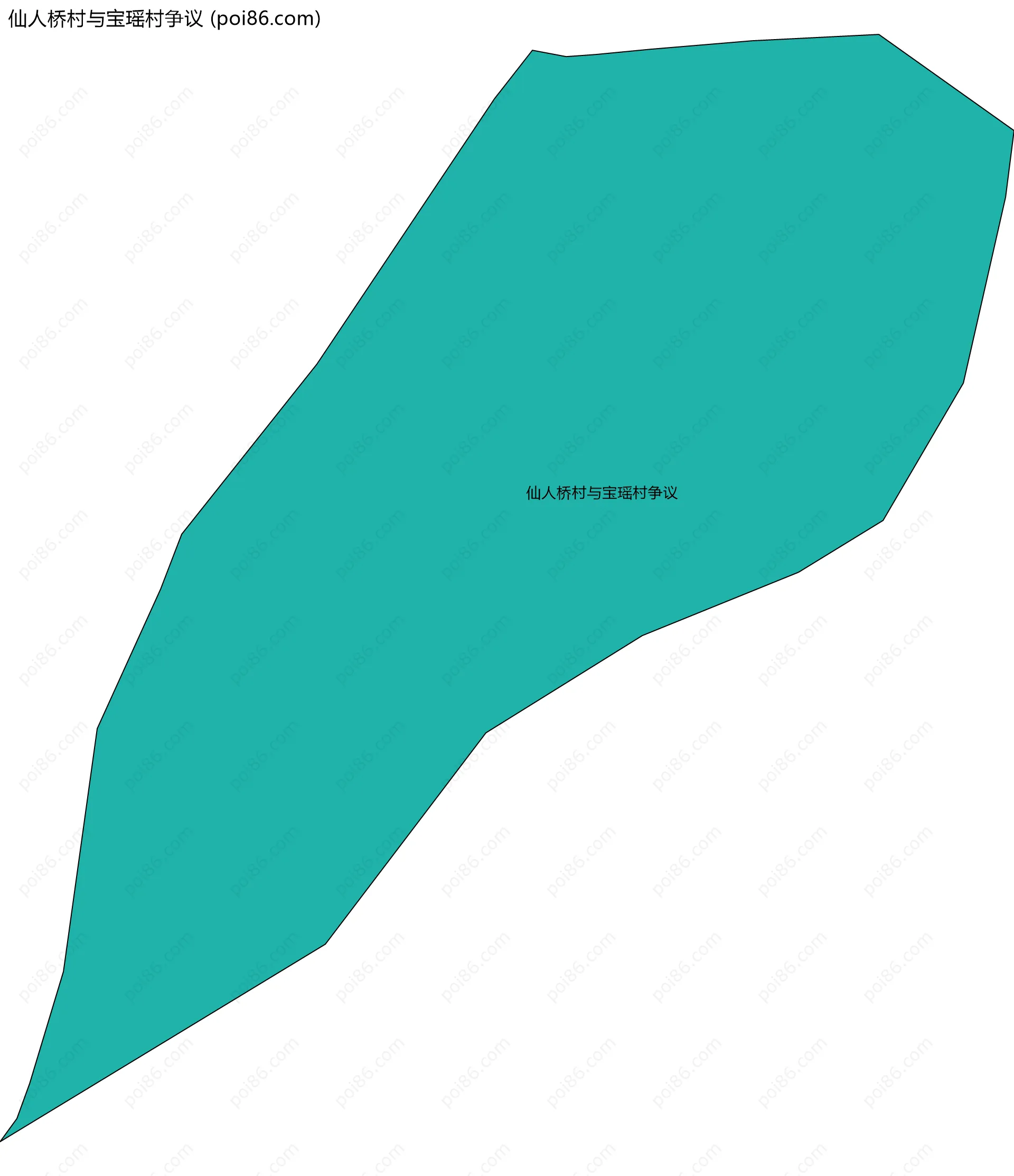 仙人桥村与宝瑶村争议边界地图
