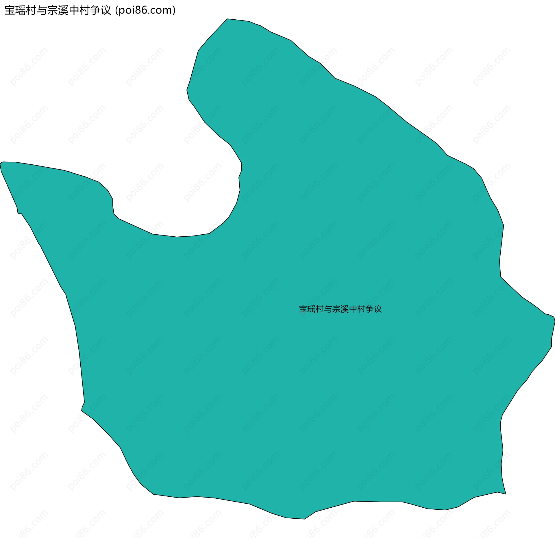 宝瑶村与宗溪中村争议边界地图