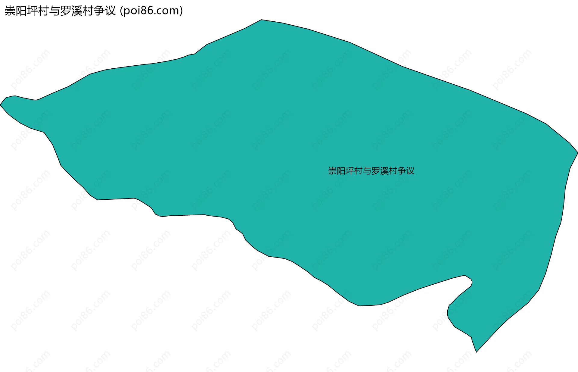 崇阳坪村与罗溪村争议边界地图