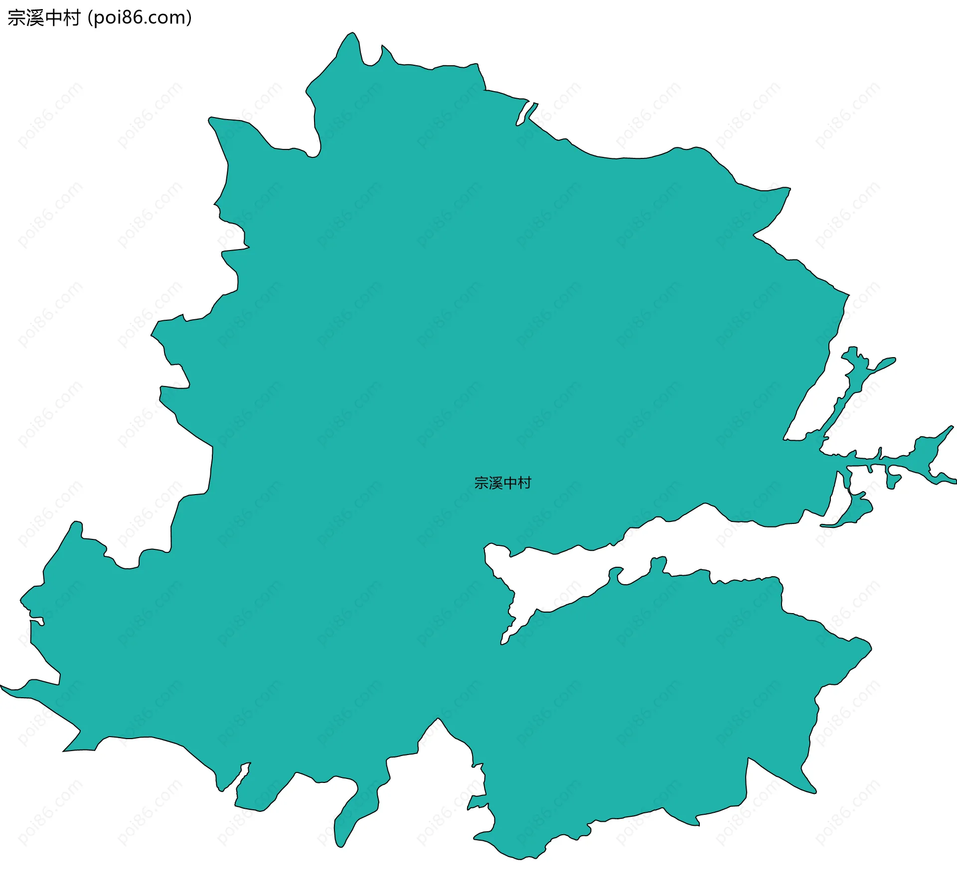 宗溪中村边界地图