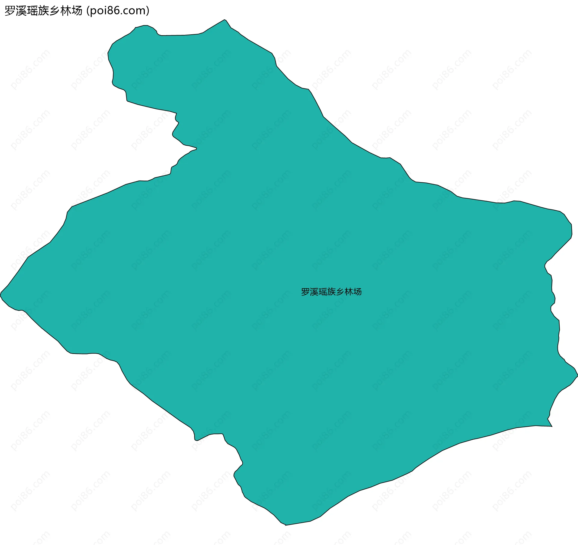 罗溪瑶族乡林场边界地图