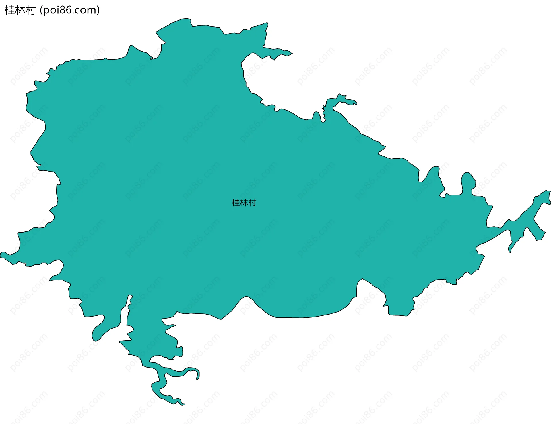 桂林村边界地图