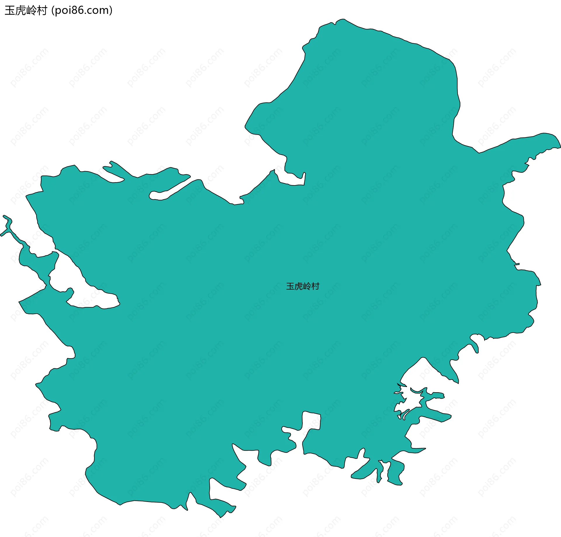 玉虎岭村边界地图