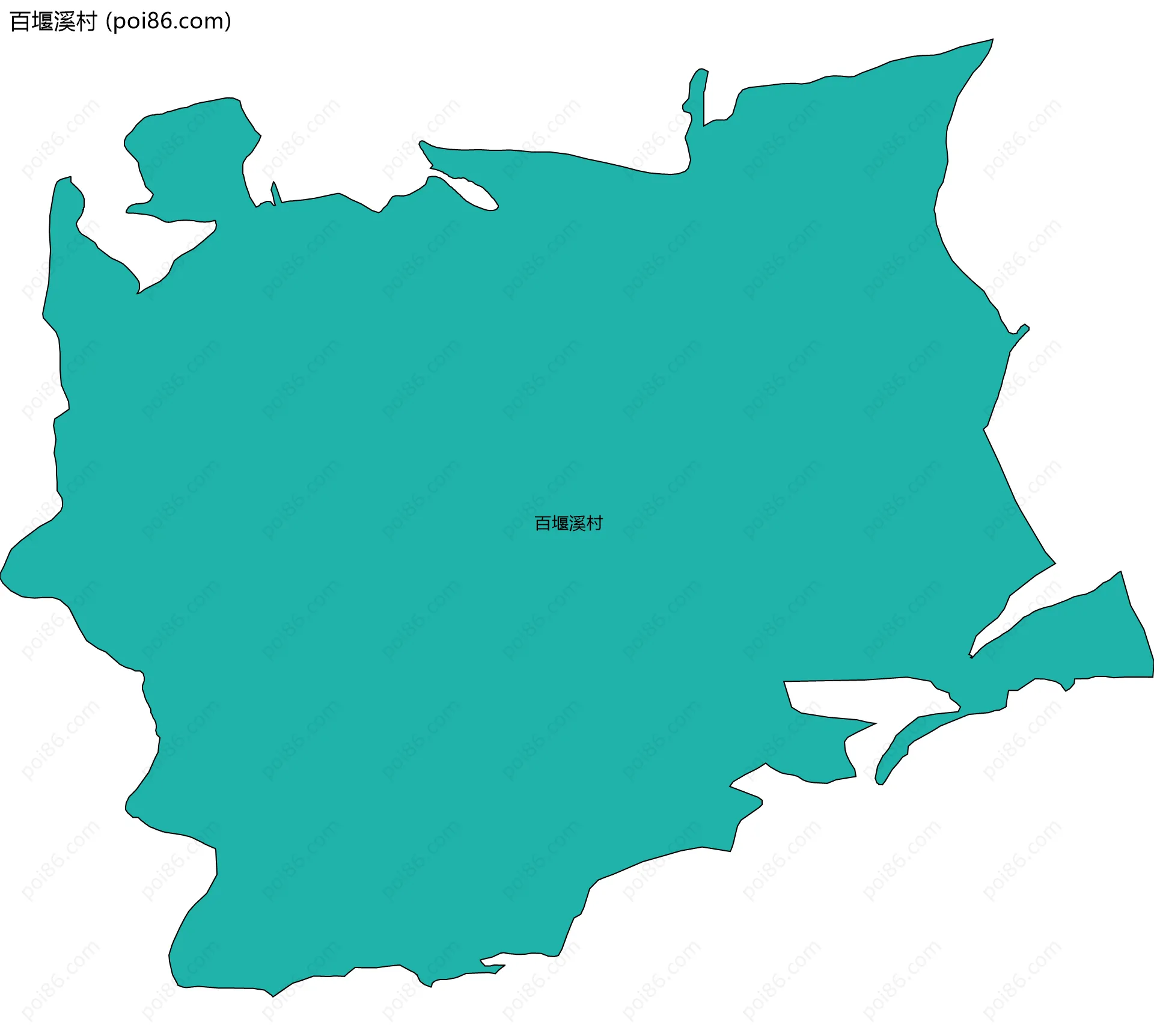 百堰溪村边界地图