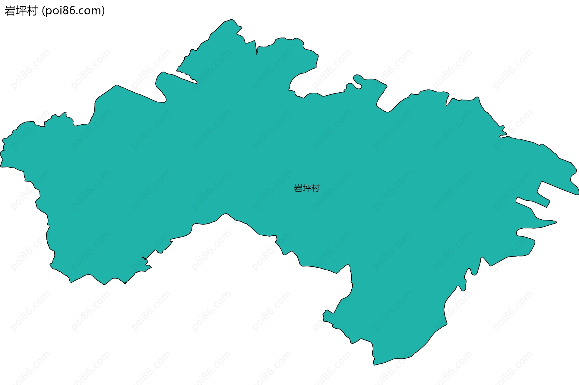 岩坪村边界地图