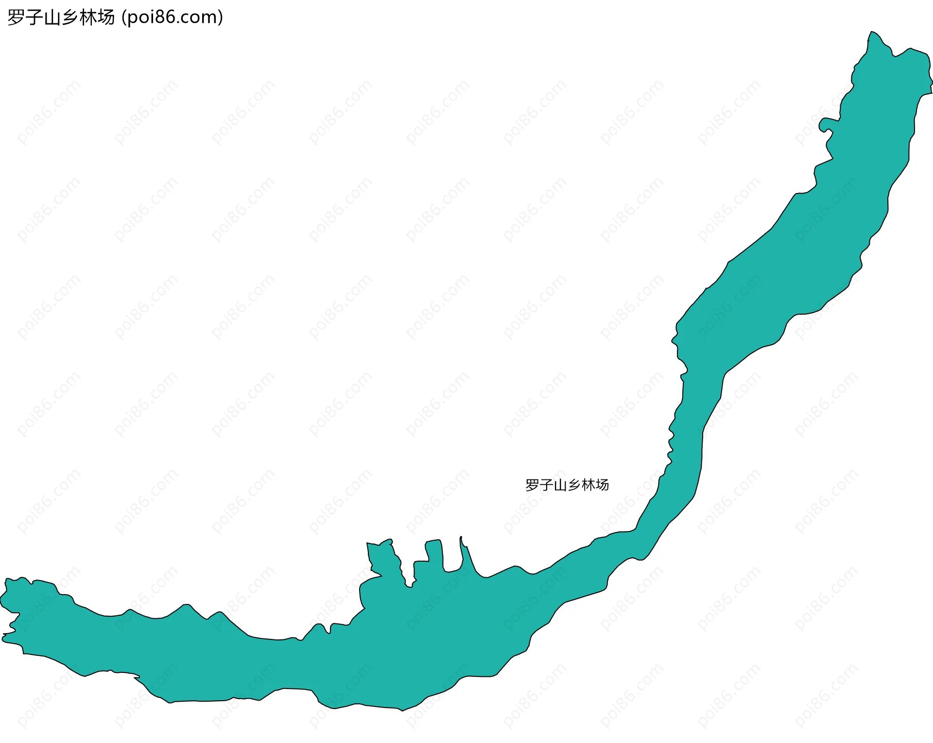 罗子山乡林场边界地图