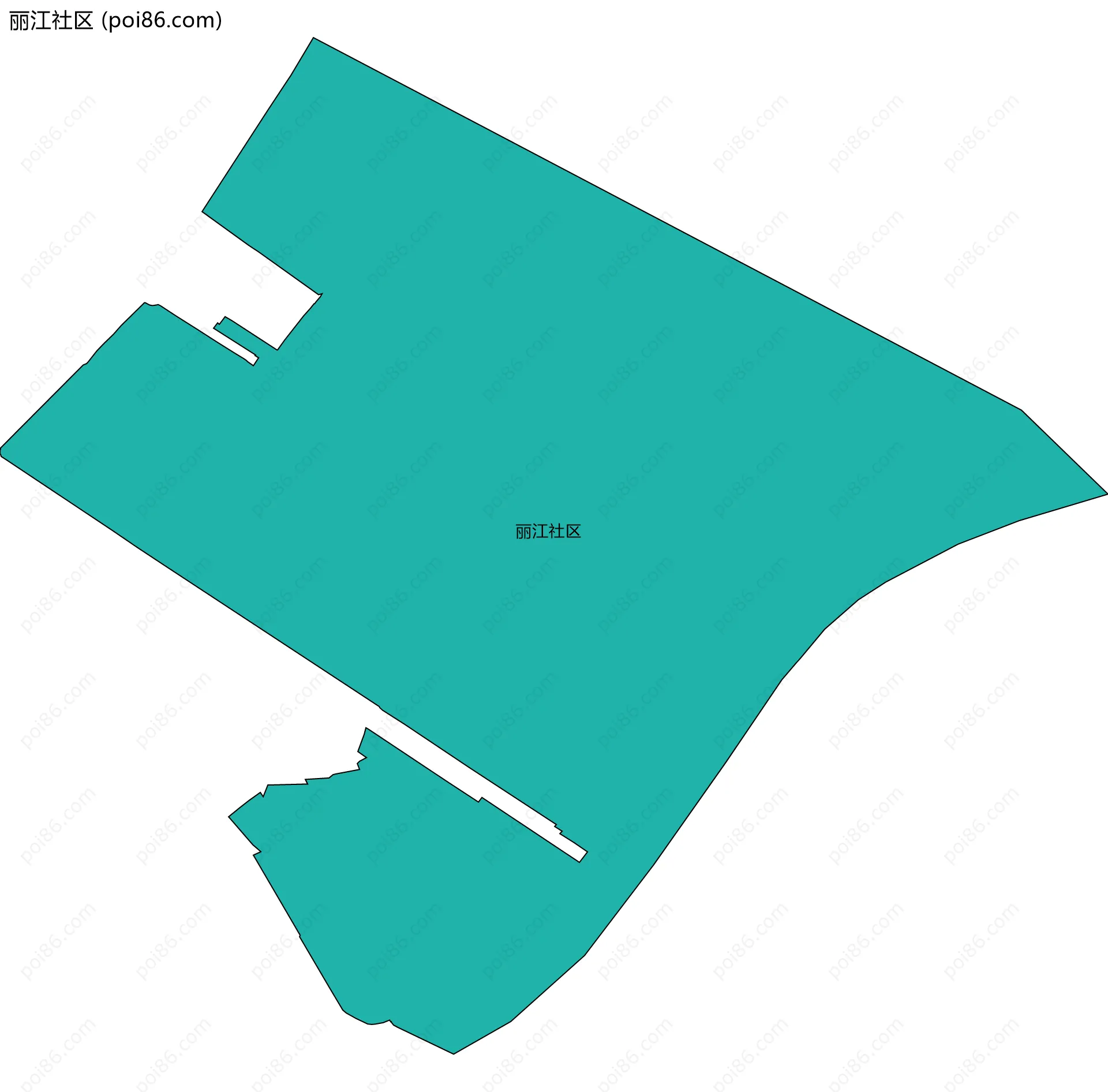 丽江社区边界地图