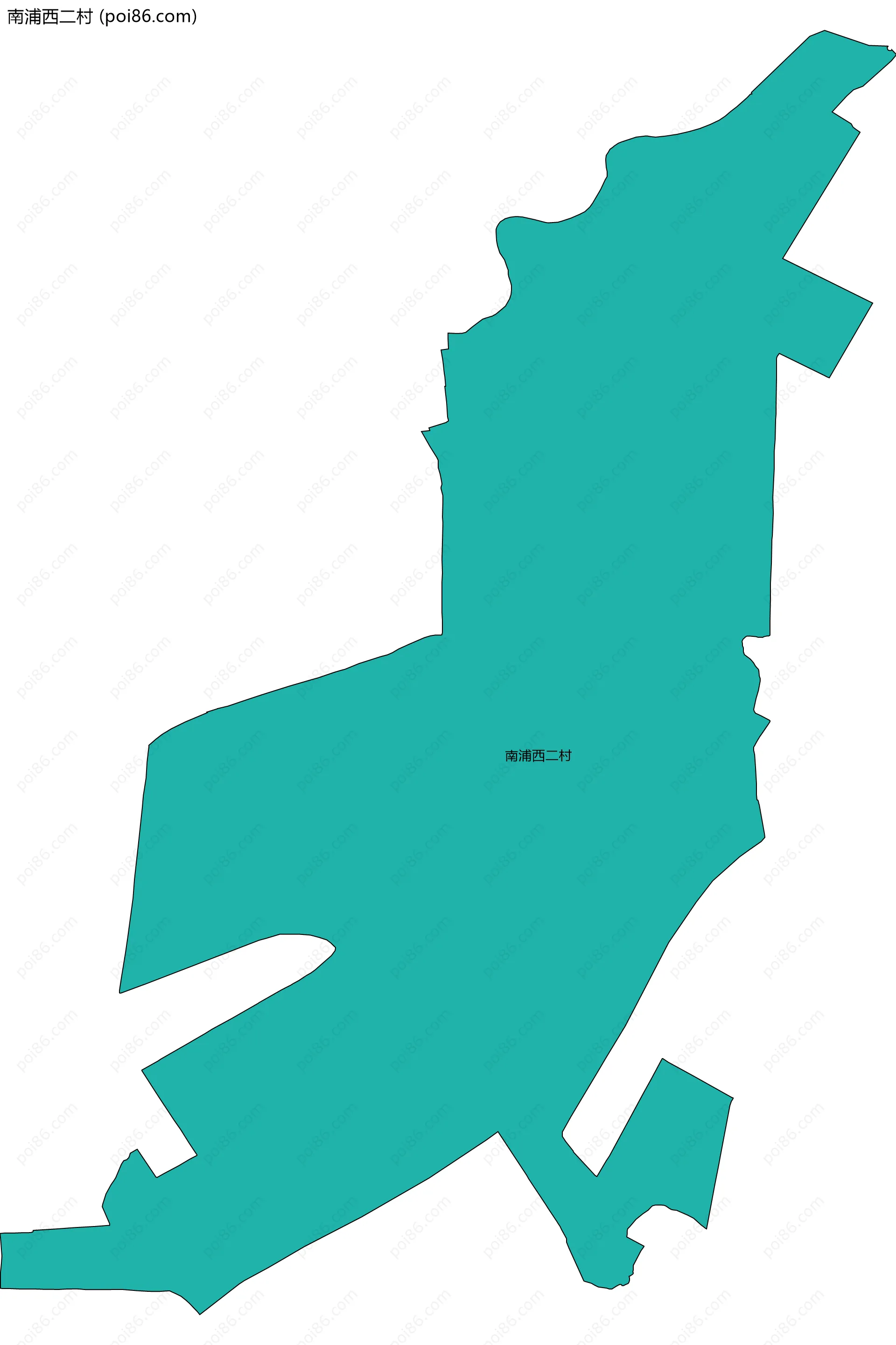 南浦西二村边界地图