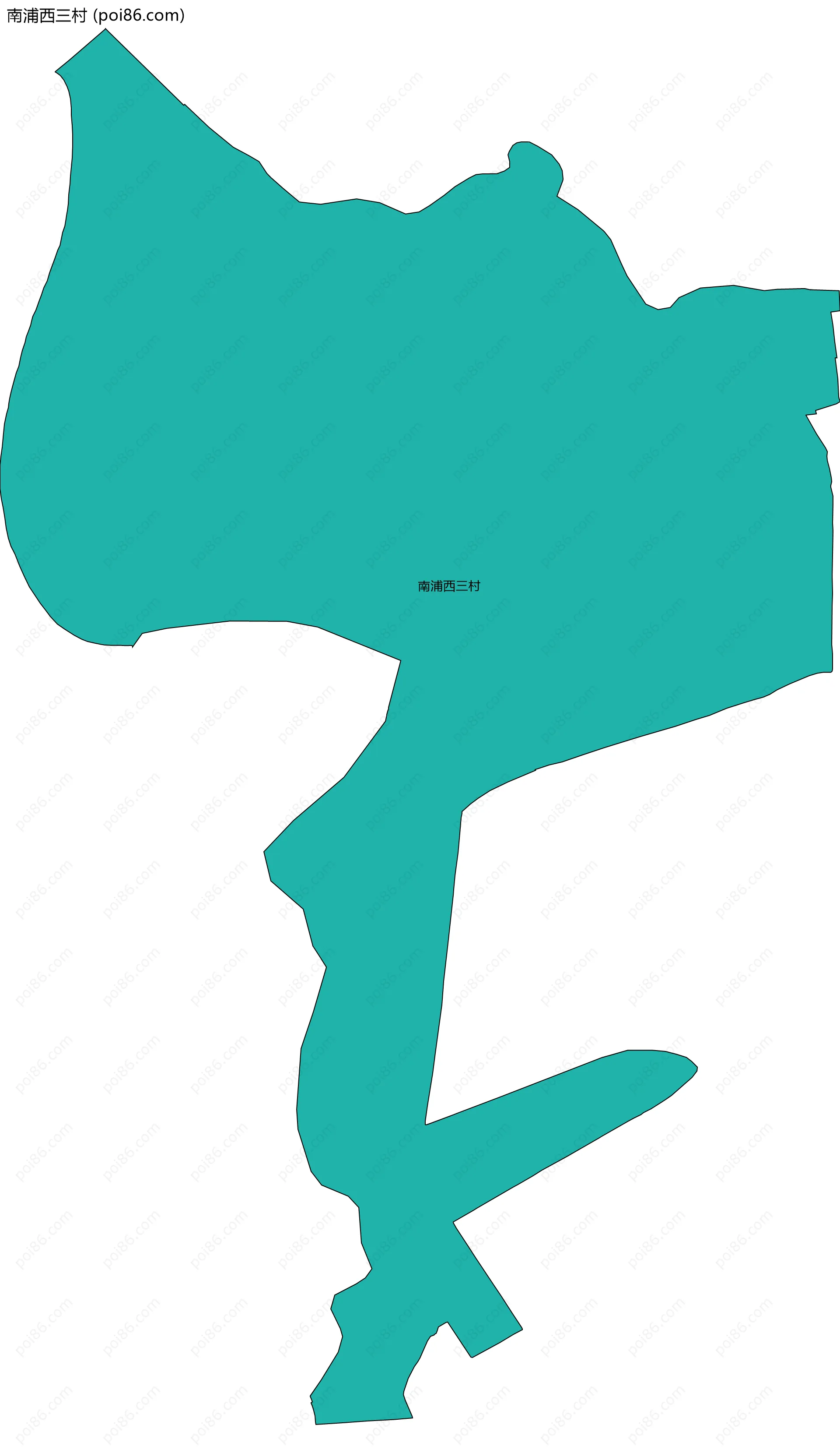 南浦西三村边界地图