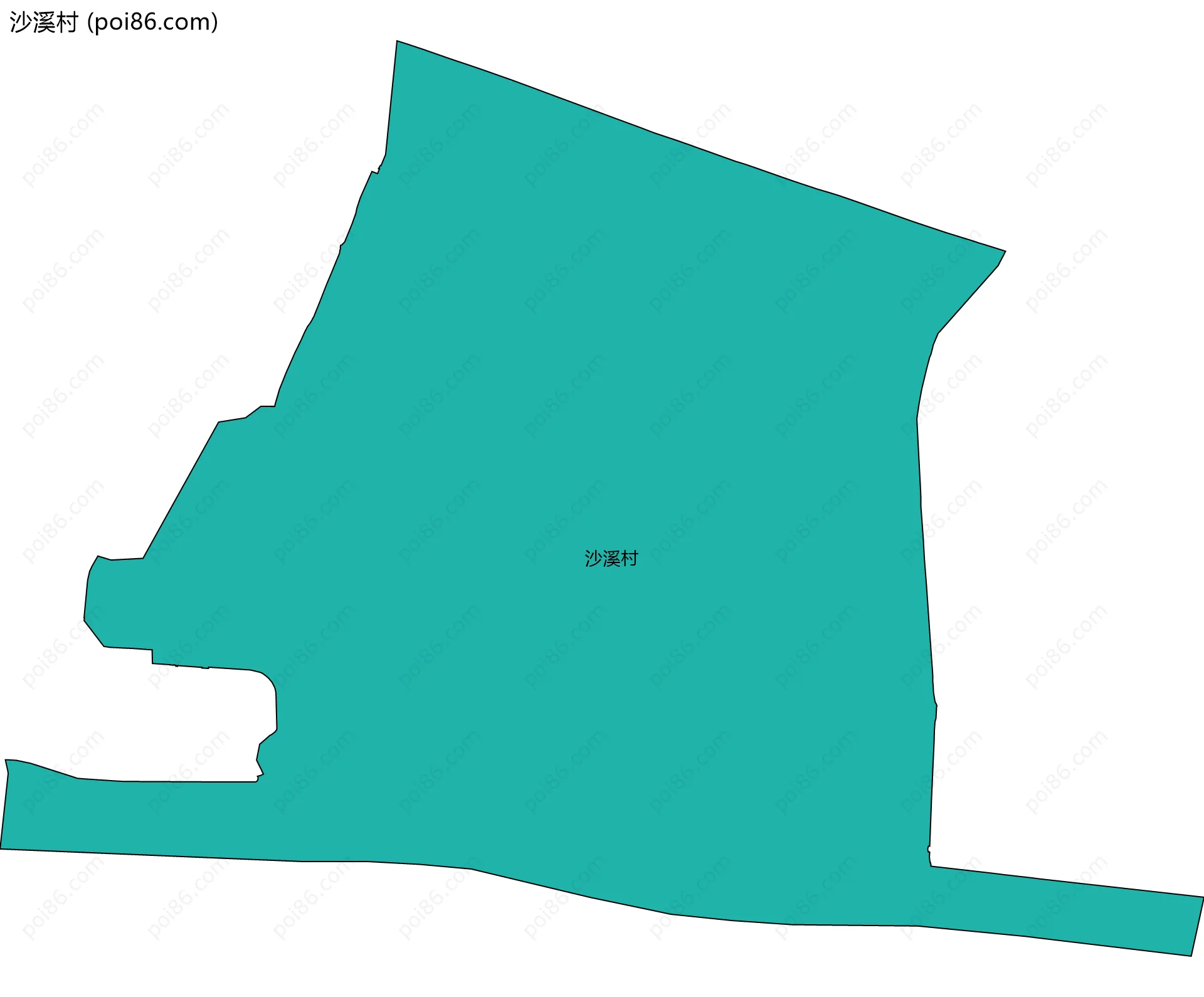 沙溪村边界地图