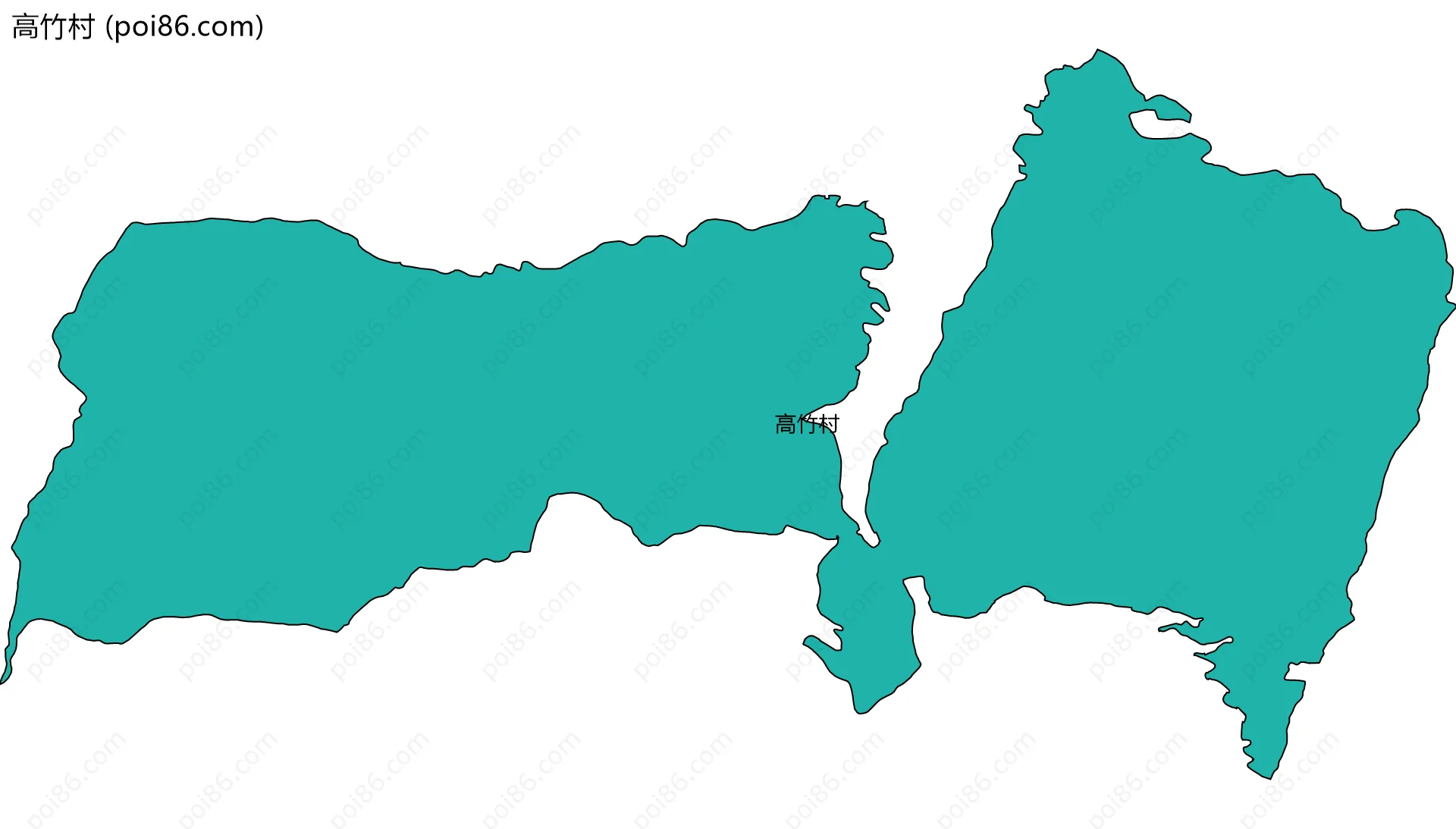 高竹村边界地图