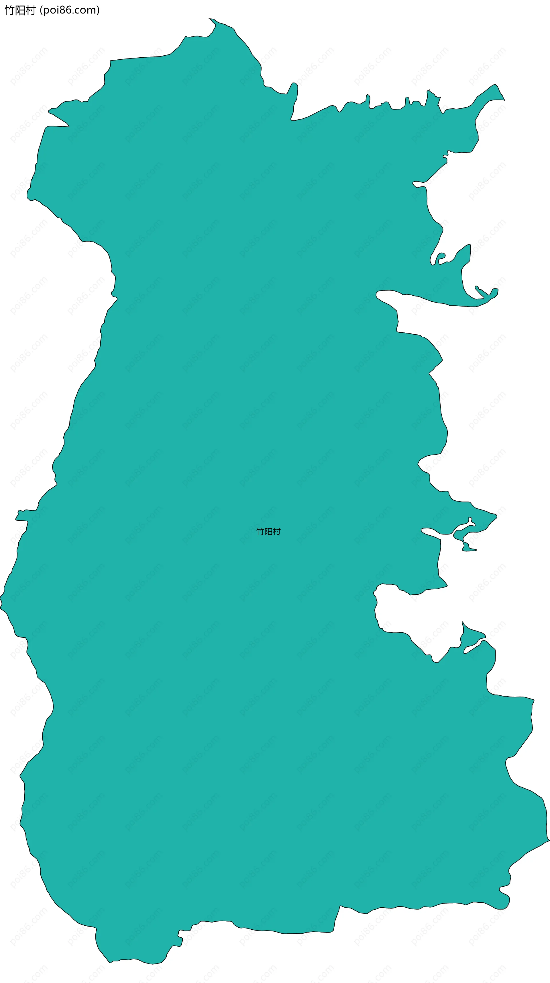 竹阳村边界地图