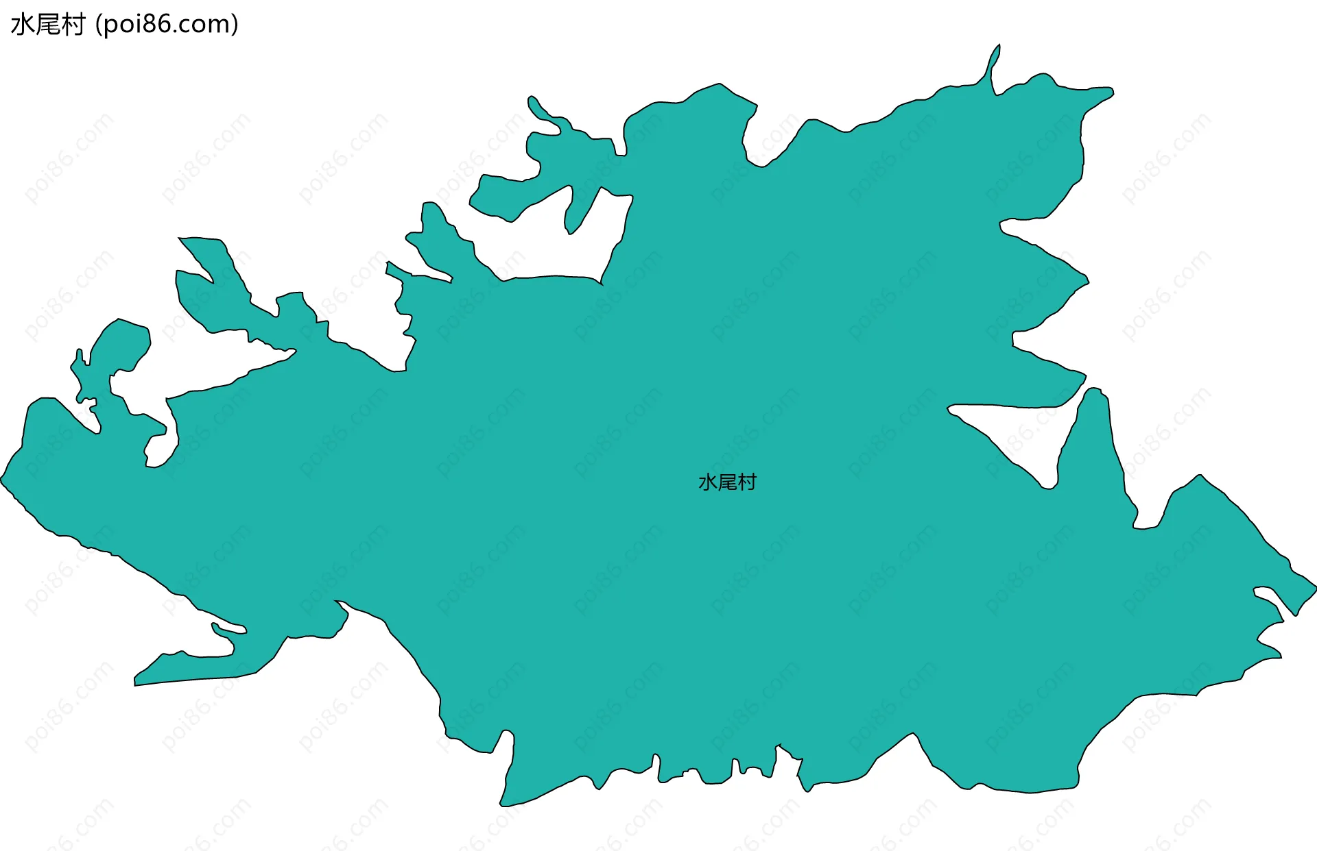 水尾村边界地图