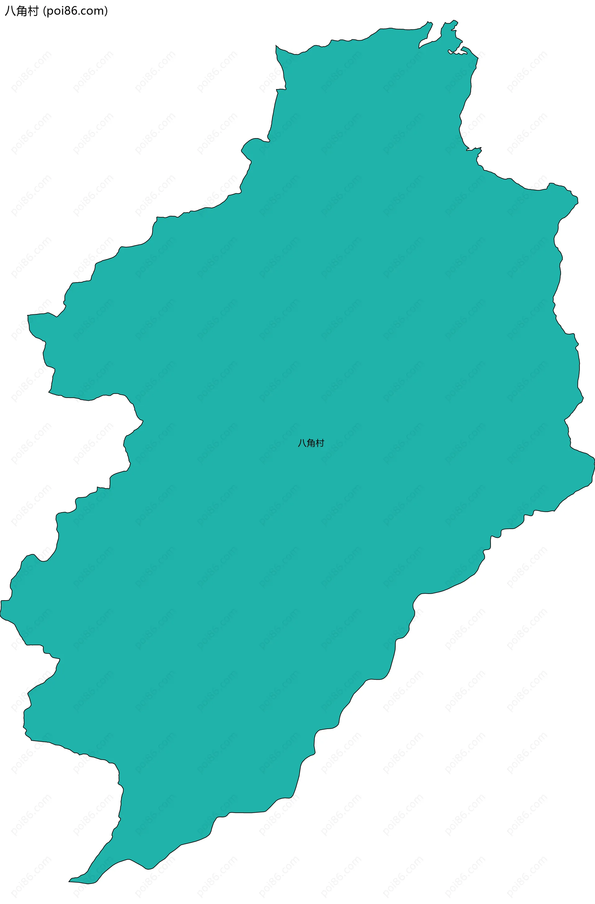 八角村边界地图