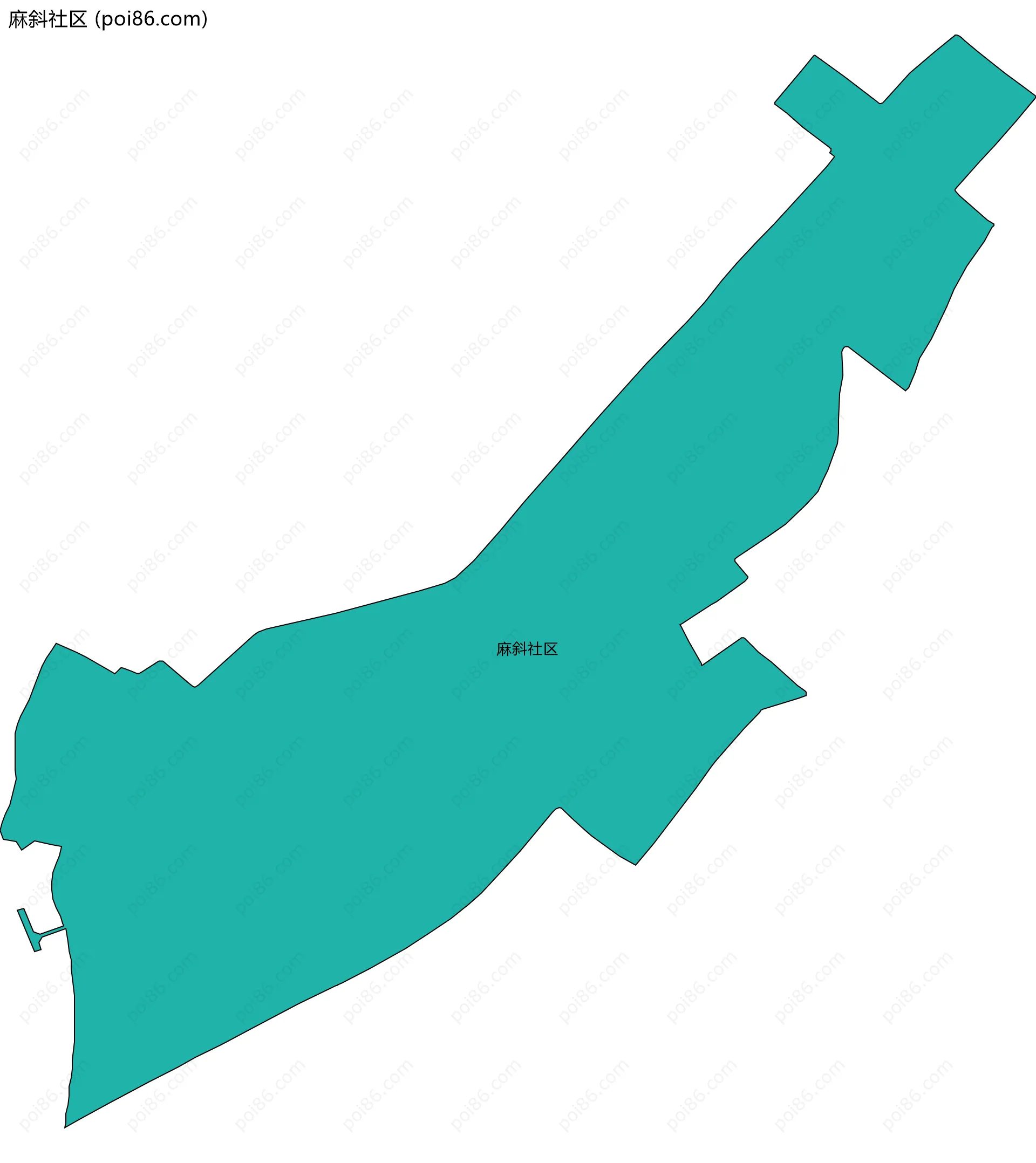 麻斜社区边界地图
