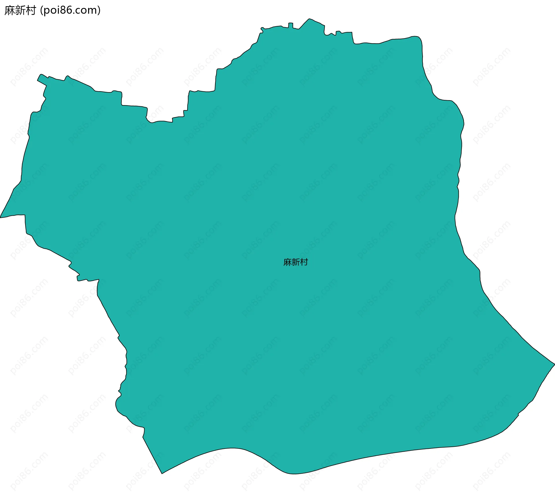 麻新村边界地图