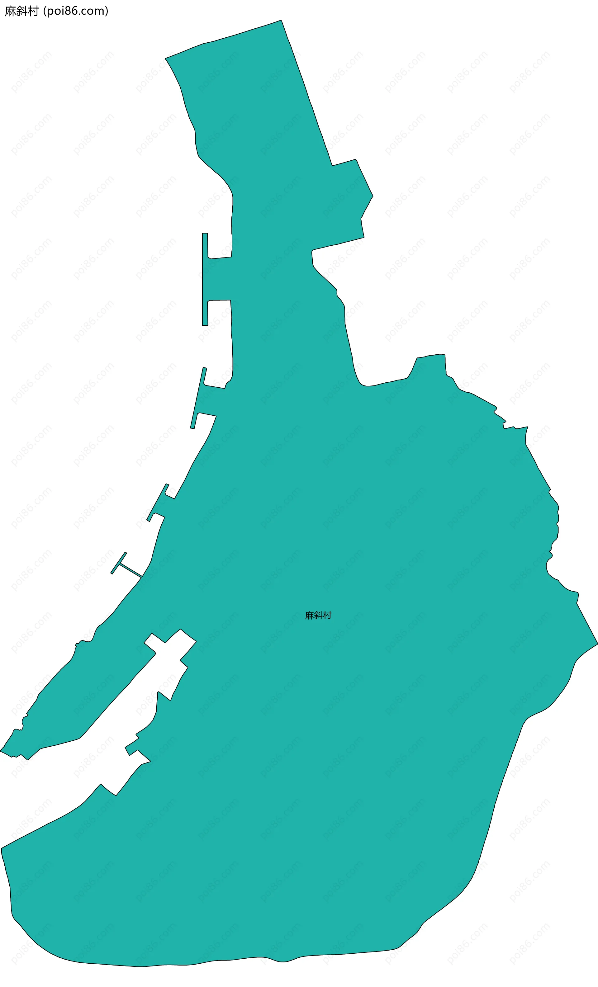 麻斜村边界地图