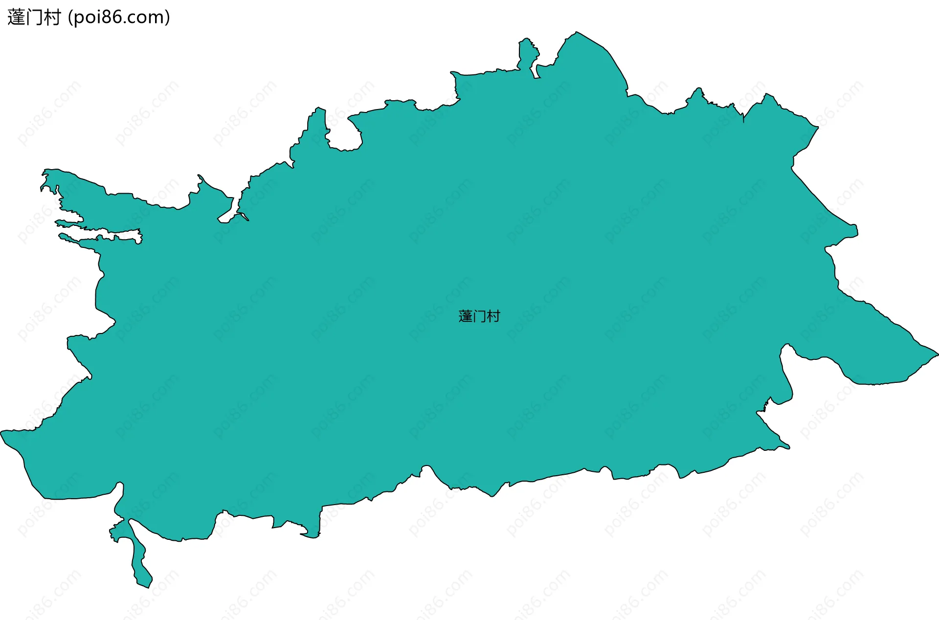 蓬门村边界地图